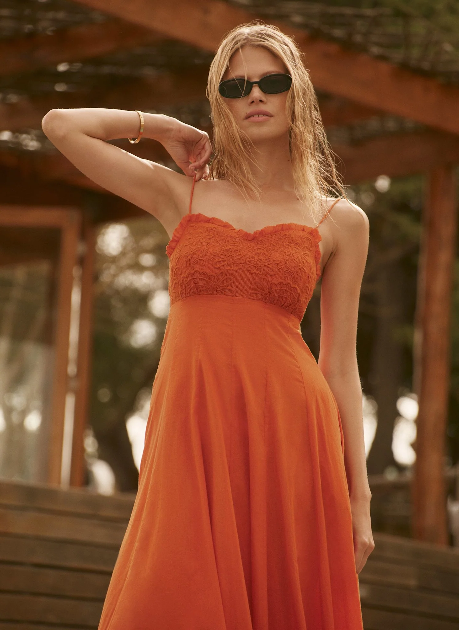 8048-orange-cotton-embroidered-midi-dress-3.webp Orange Cotton Embroidered Midi Dress