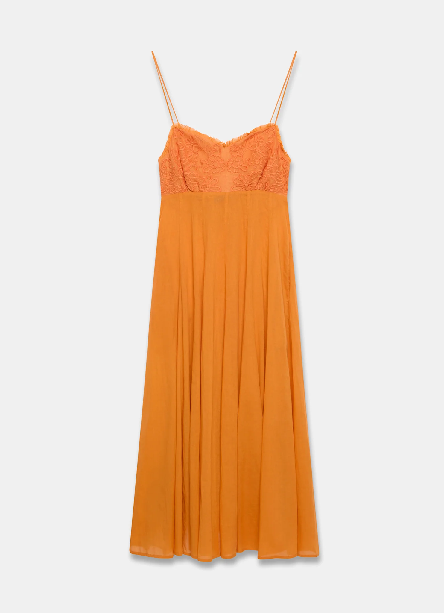 8048-orange-cotton-embroidered-midi-dress-7.webp Orange Cotton Embroidered Midi Dress