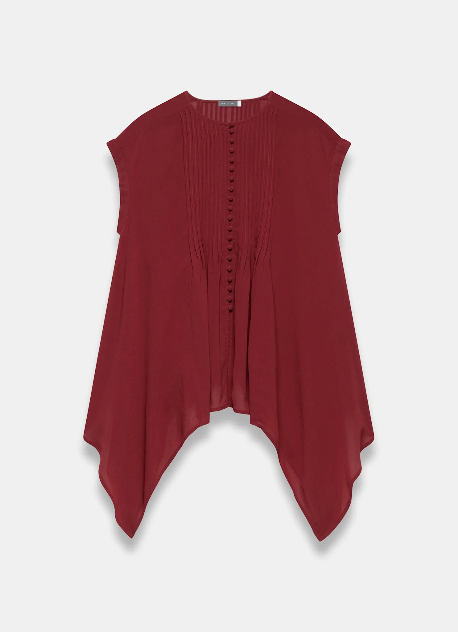 8114-burgundy-handkerchief-hemline-top-6.webp Burgundy Handkerchief Hemline Top