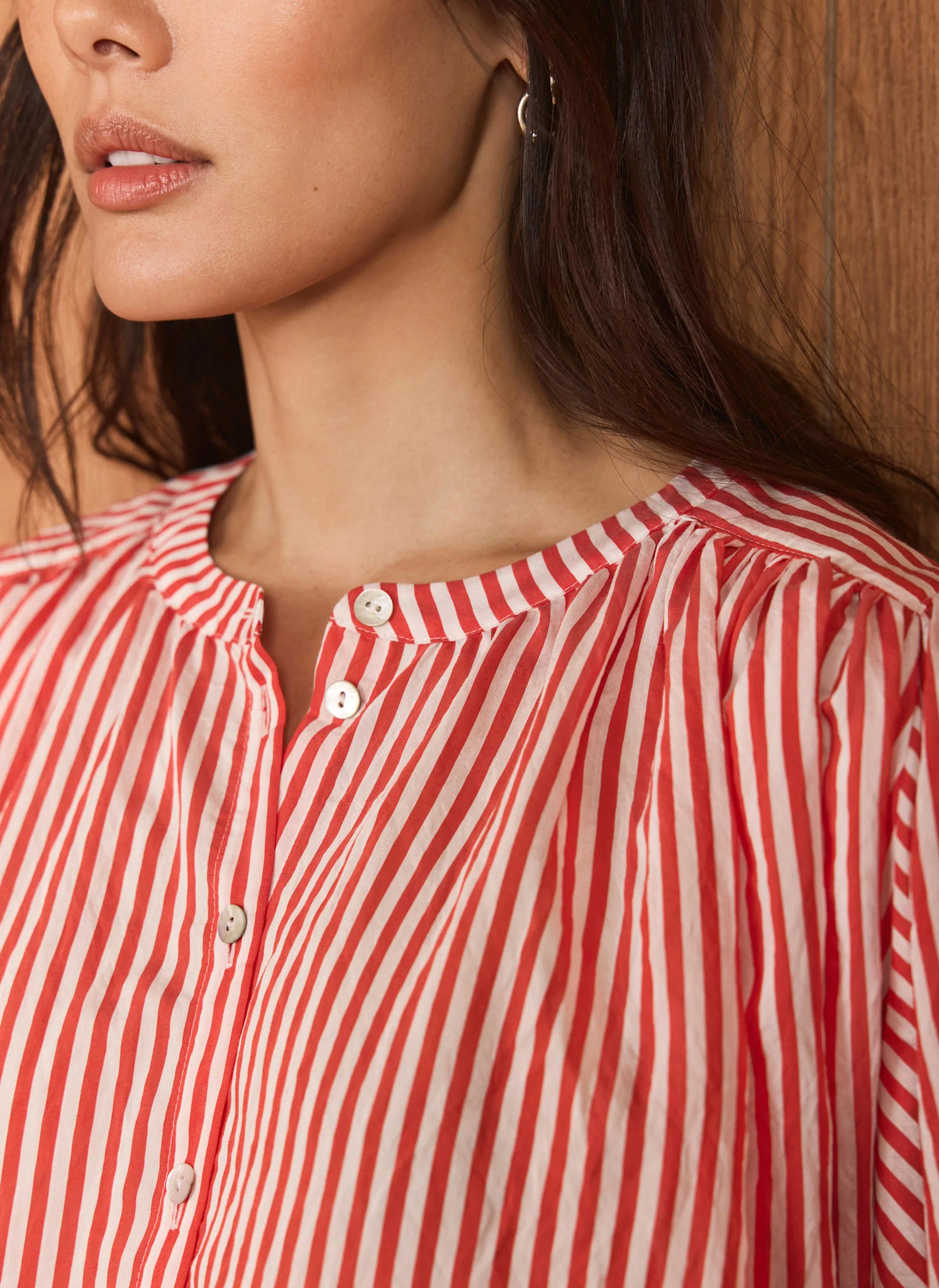 8142-red-striped-batwing-blouse-4.webp Red Striped Batwing Blouse
