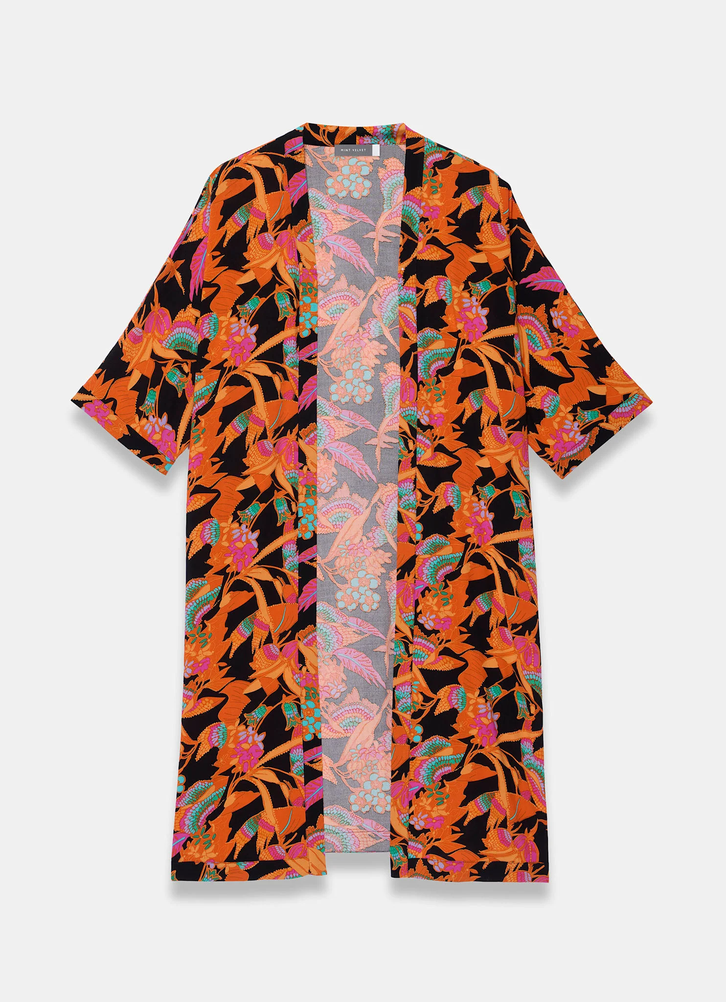 840-orange-floral-print-long-kimono-6.webp Orange Floral Print Long Kimono