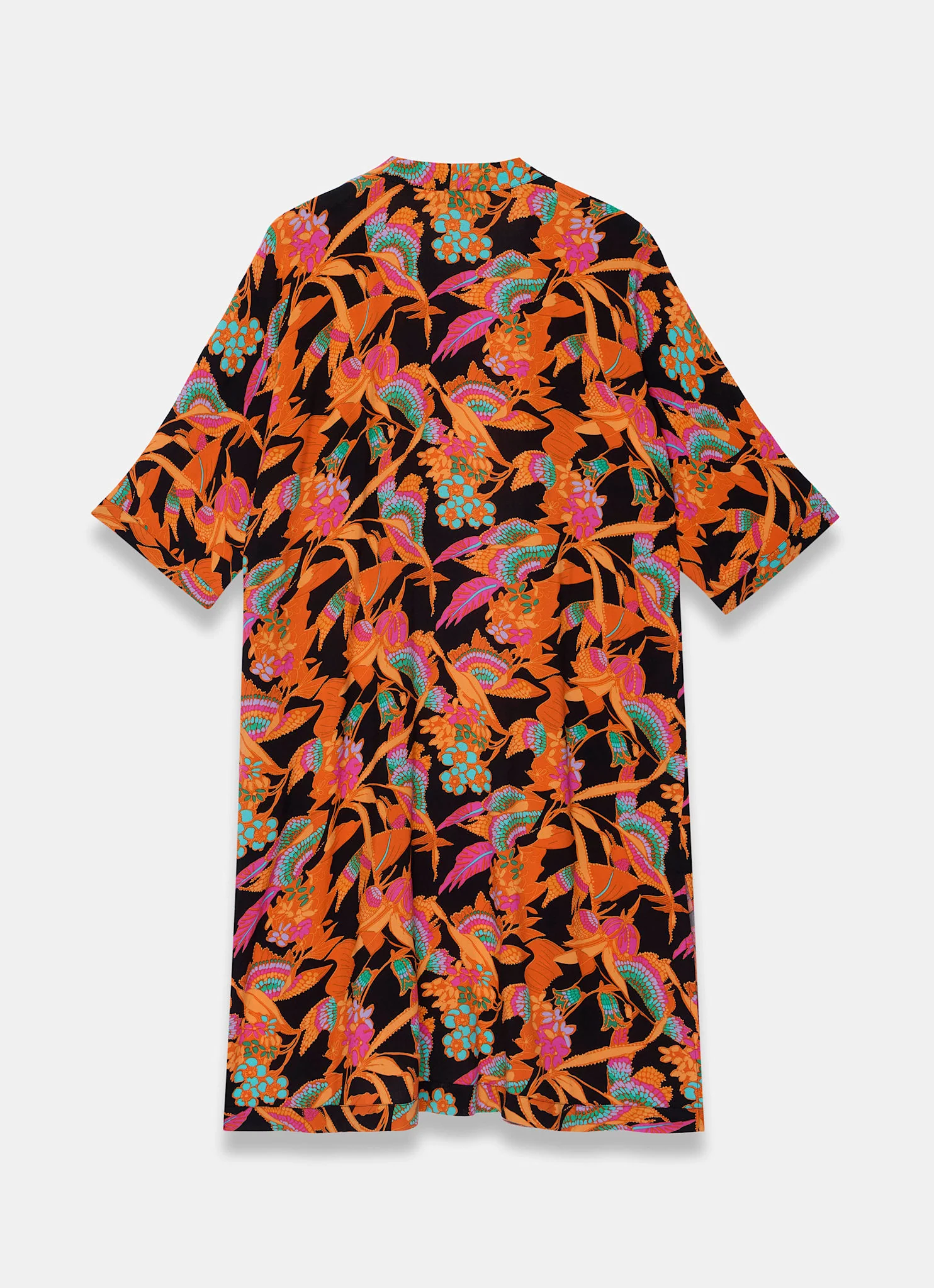 840-orange-floral-print-long-kimono-7.webp Orange Floral Print Long Kimono