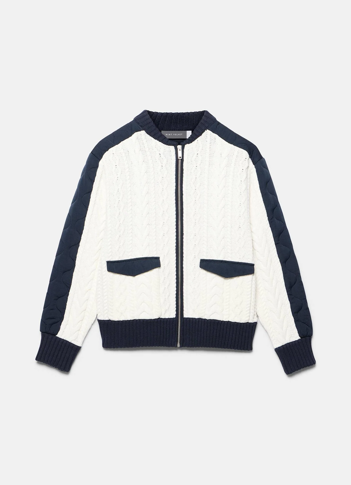 8438-navy-quilted-cable-knit-jacket-7.webp Navy Quilted Cable Knit Jacket