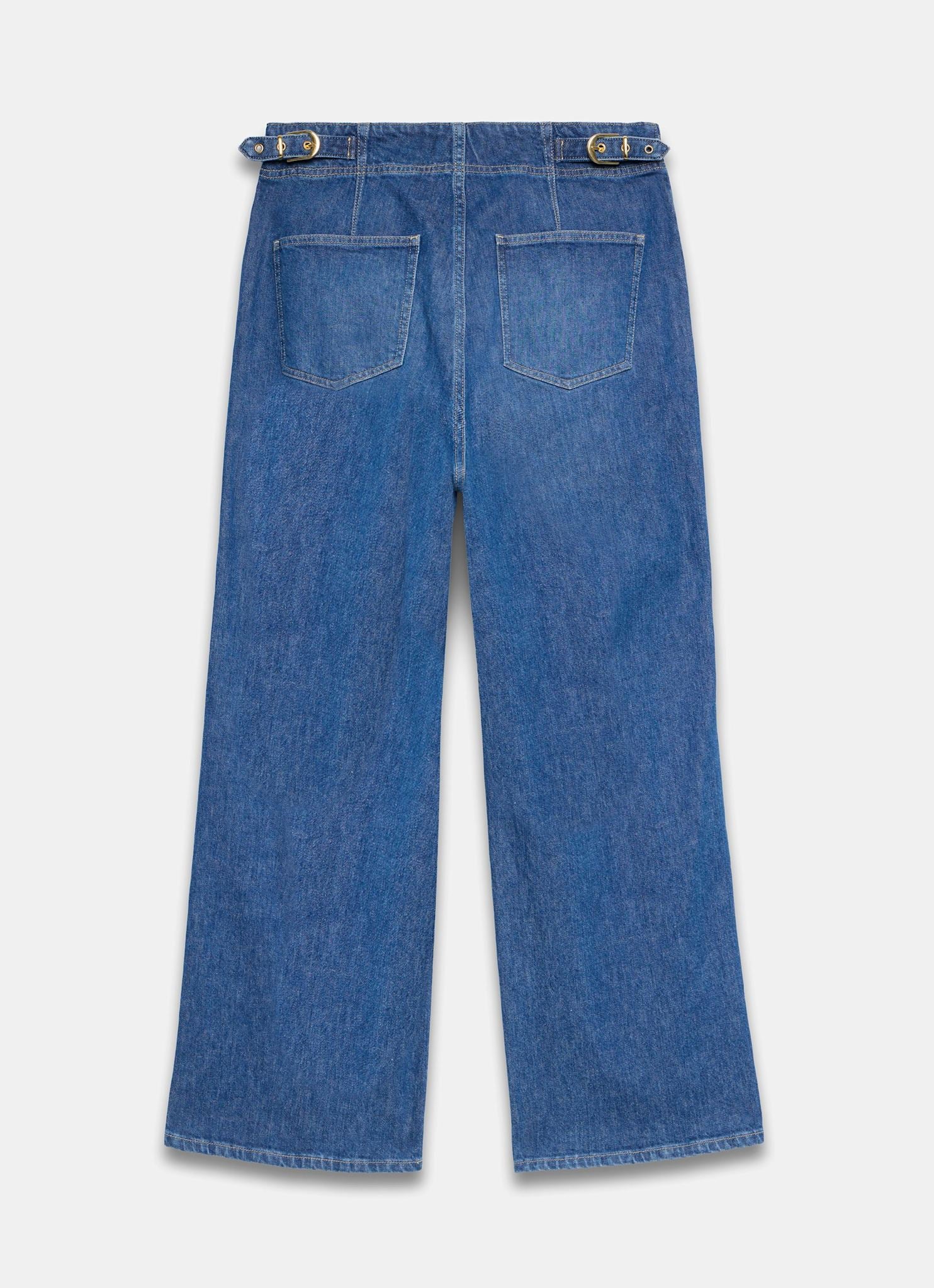 8494-mid-indigo-buckle-detail-wide-jeans-8.jpg Mid Indigo Buckle Detail Wide Jeans
