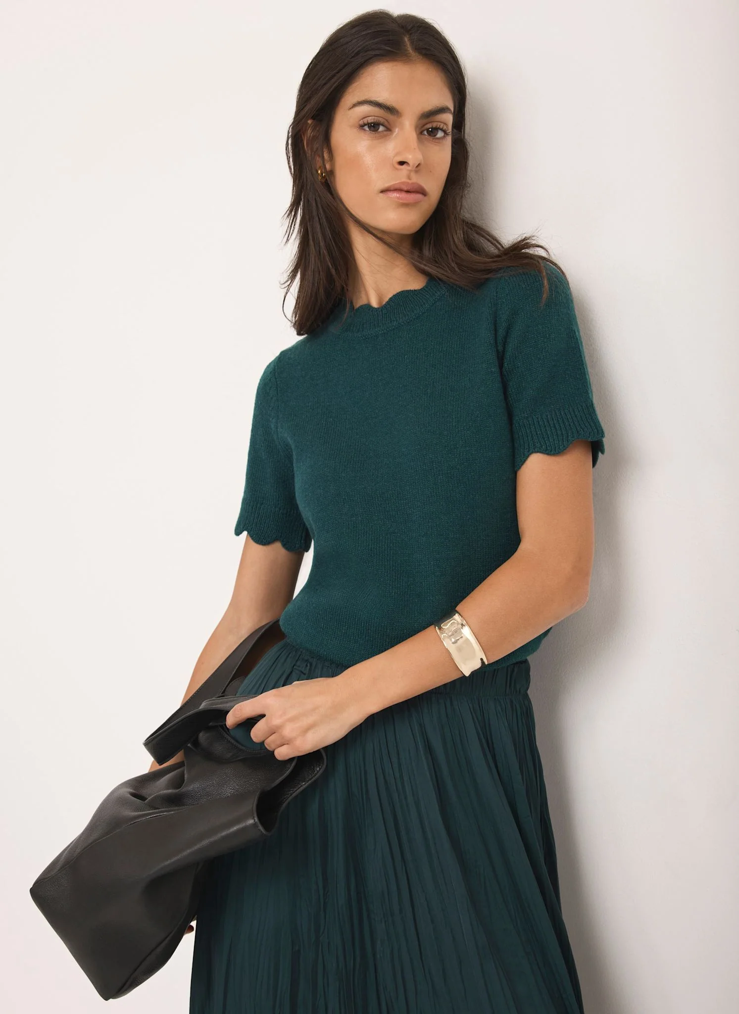 8558-teal-scallop-knit-top-1.webp Teal Scallop Knit Top