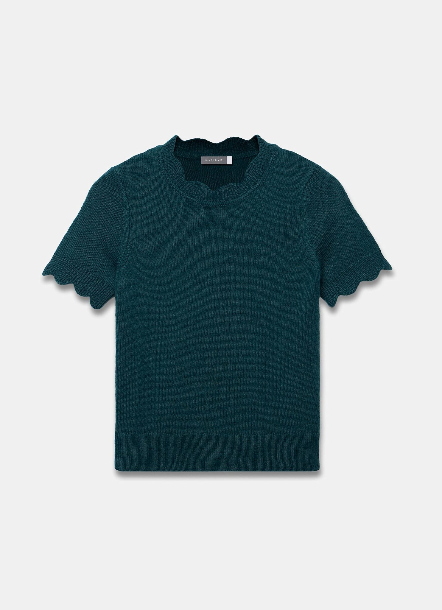 8558-teal-scallop-knit-top-6.jpg Teal Scallop Knit Top