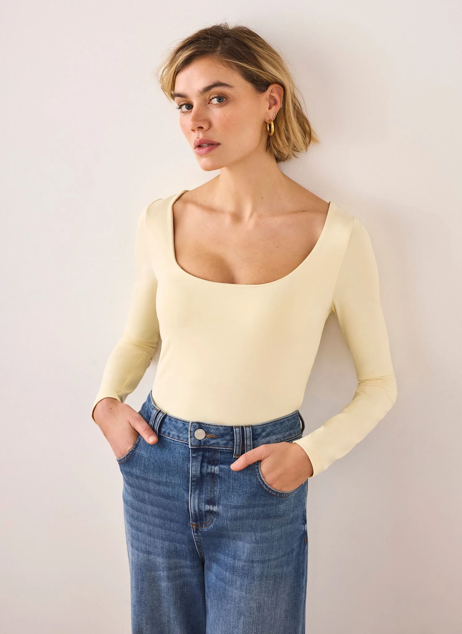 8564-butter-yellow-layering-scoop-neck-top-2.webp Butter Yellow Layering Scoop Neck Top