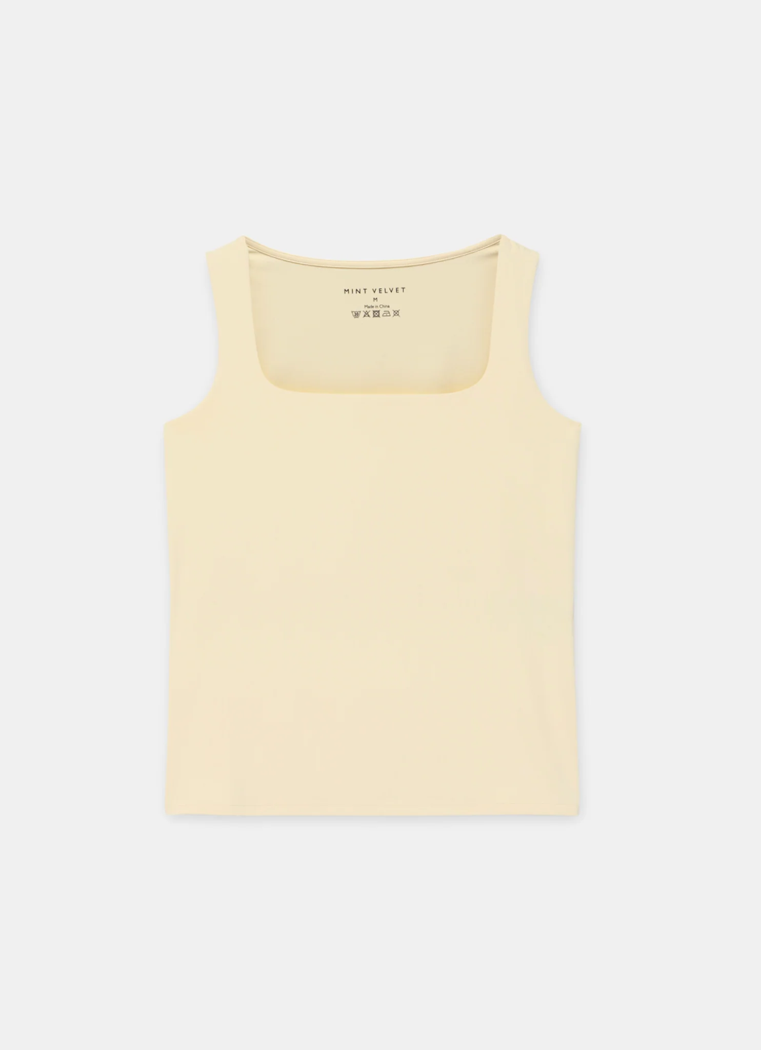 Butter Yellow Layering Scoop Neck Vest