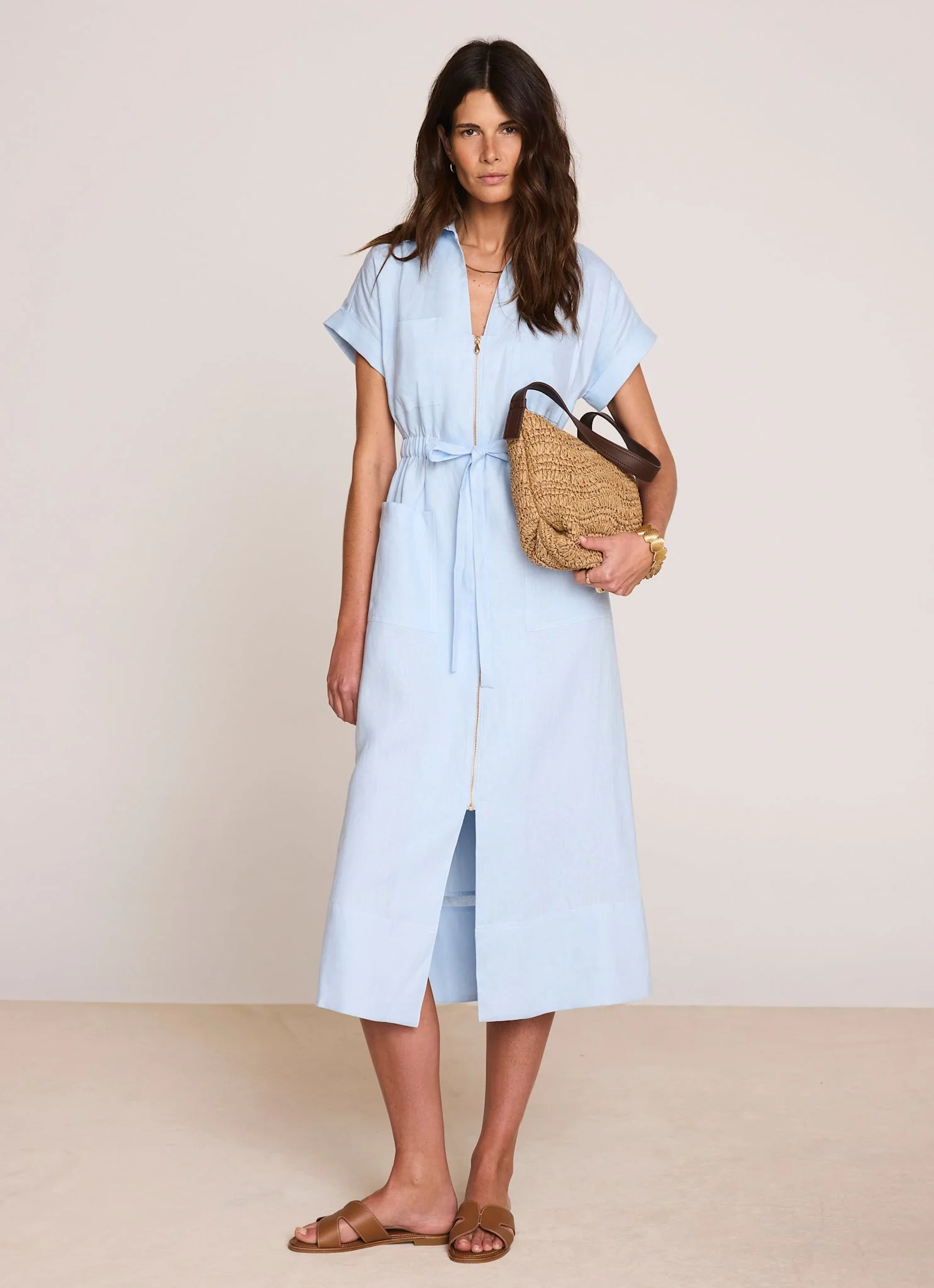 8592-blue-linen-midi-shirt-dress-5.webp Blue Linen Midi Shirt Dress
