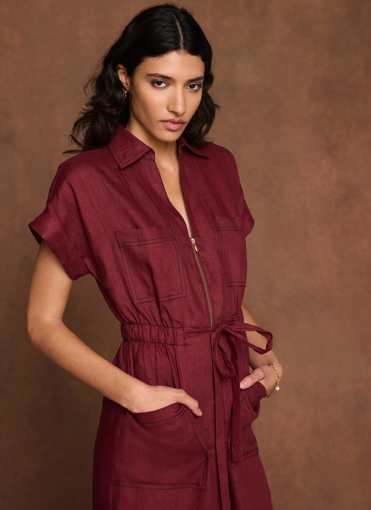 8600-burgundy-linen-midi-shirt-dress-4.webp Burgundy Linen Midi Shirt Dress