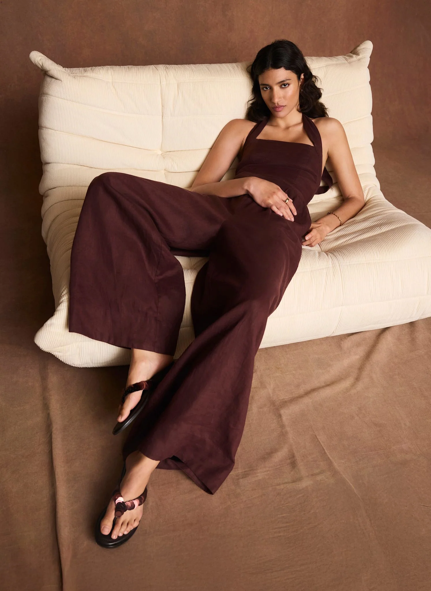 8608-burgundy-linen-halter-jumpsuit-2.webp Burgundy Linen Halter Jumpsuit