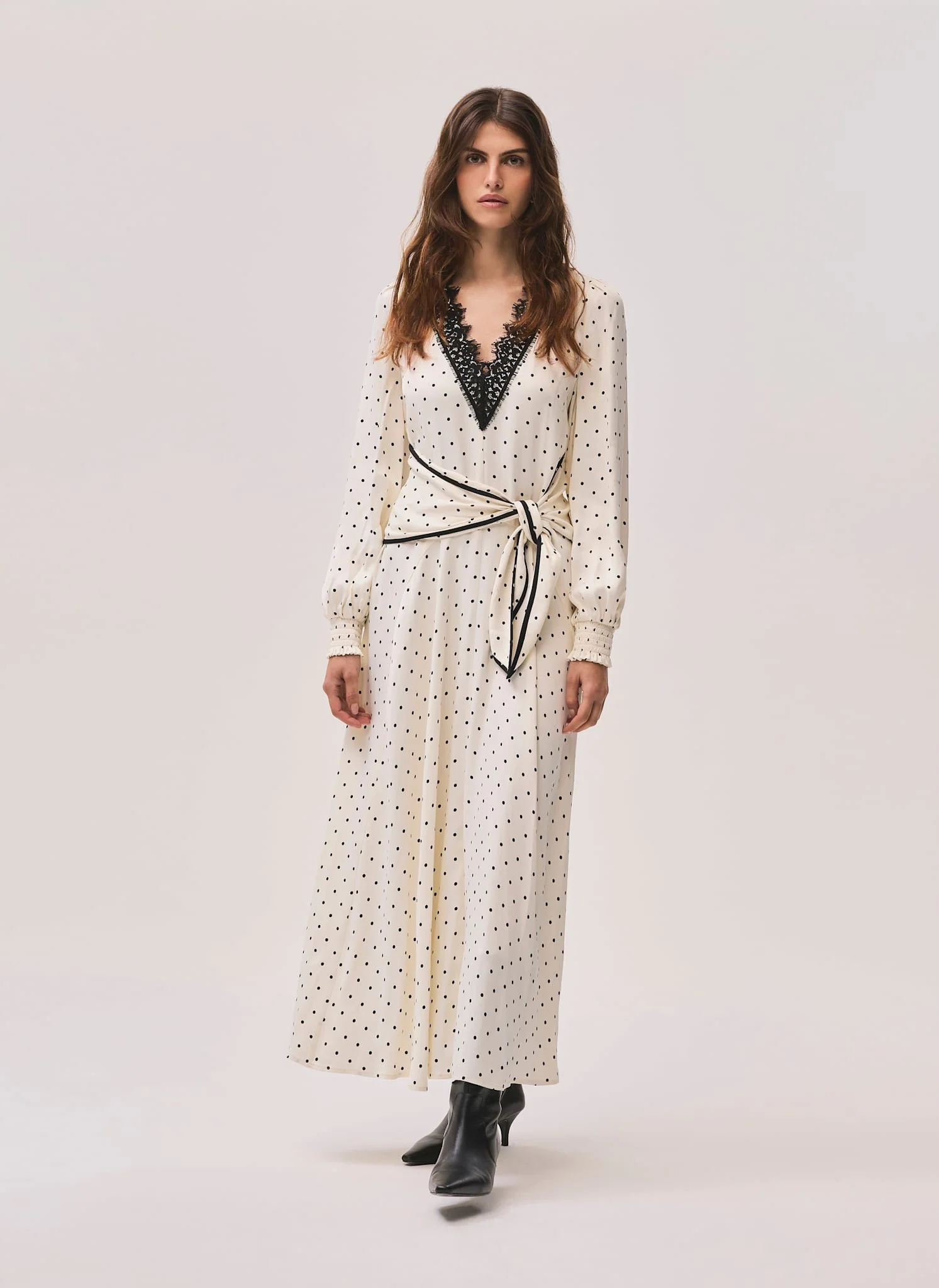 8616-cream-polka-dot-tie-maxi-dress-1.webp Cream Polka Dot Tie Maxi Dress