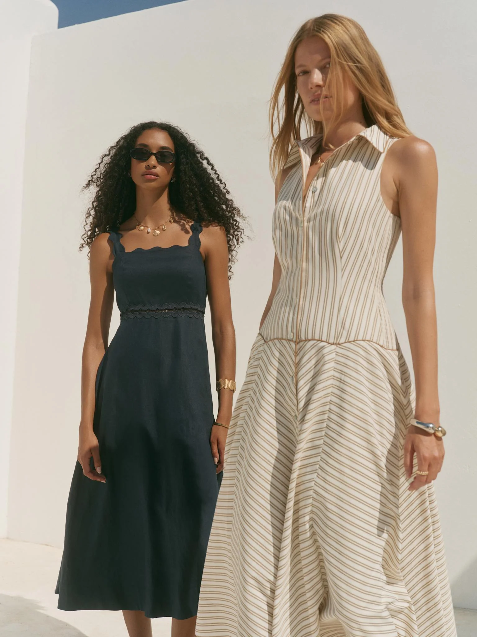 8632-navy-linen-scallop-trim-midi-dress-2.webp Navy Linen Scallop Trim Midi Dress