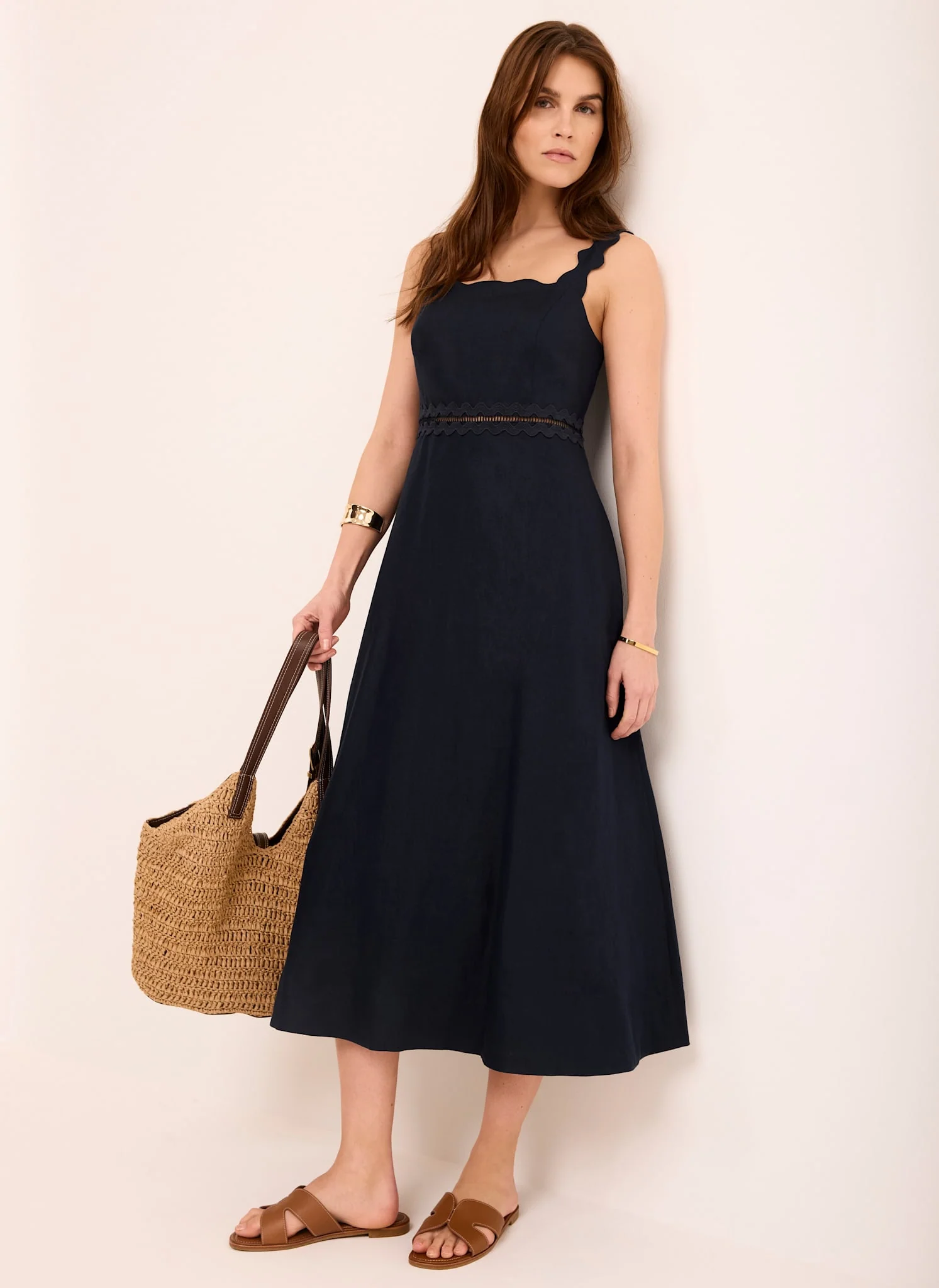 8632-navy-linen-scallop-trim-midi-dress-6.webp Navy Linen Scallop Trim Midi Dress