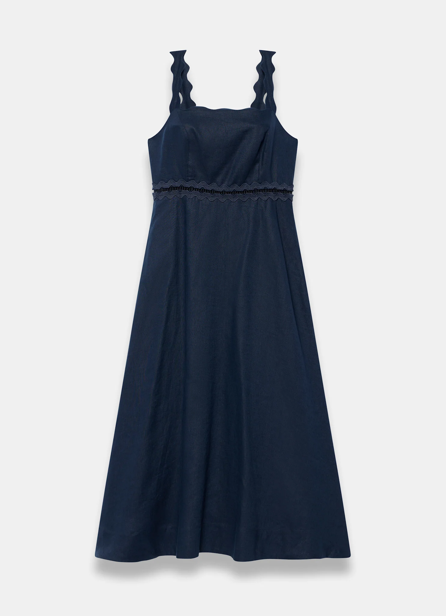 8632-navy-linen-scallop-trim-midi-dress-7.webp Navy Linen Scallop Trim Midi Dress