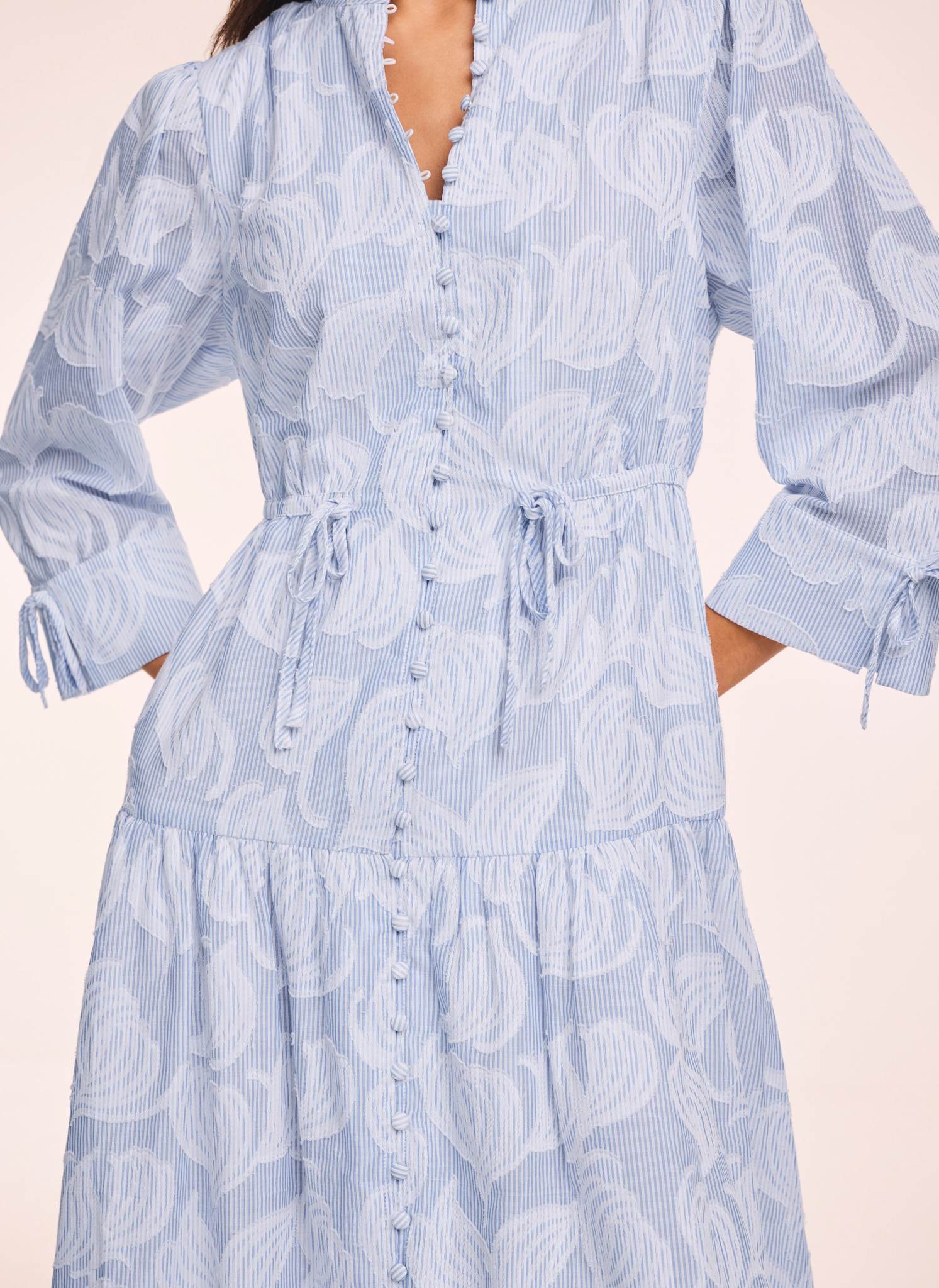 8664-blue-cotton-floral-shirt-midi-dress-4.jpg Blue Cotton Floral Shirt Midi Dress