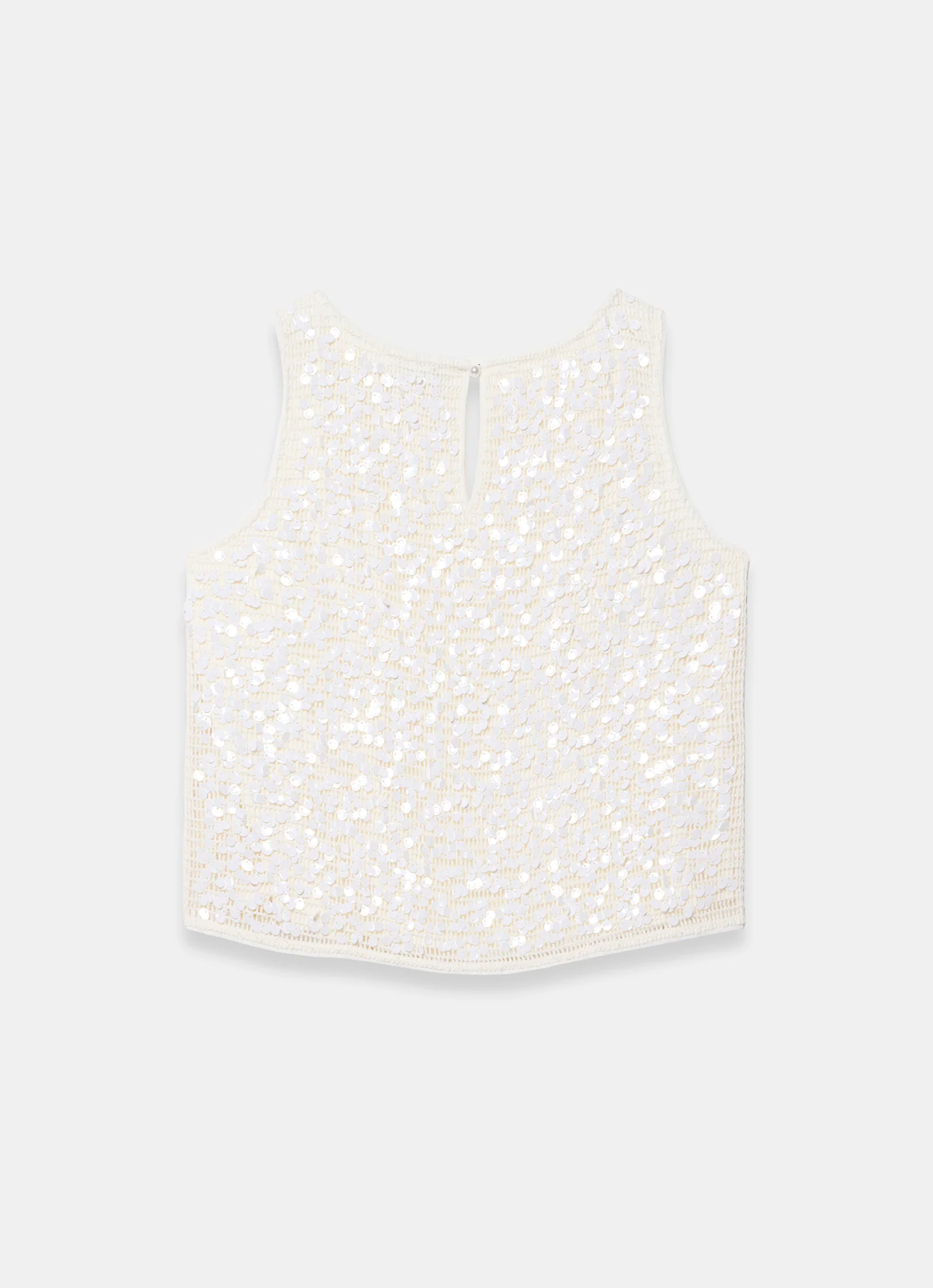8696-white-sequin-sleeveless-top-8.webp White Sequin Sleeveless Top