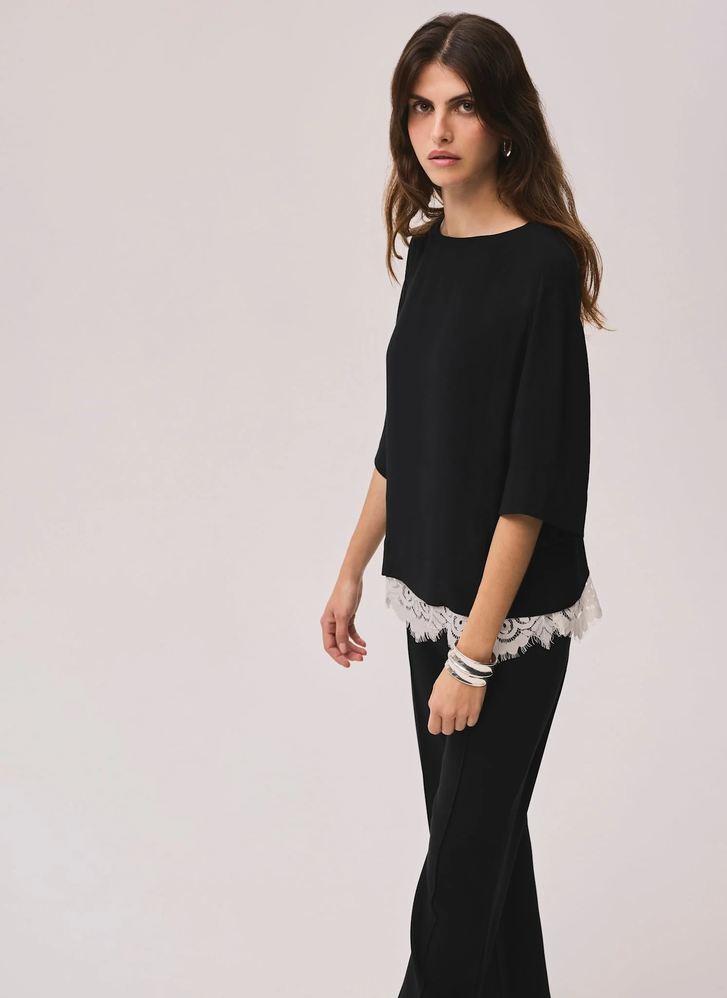 8702-black-satin-lace-trim-top-5.webp Black Satin Lace Trim Top