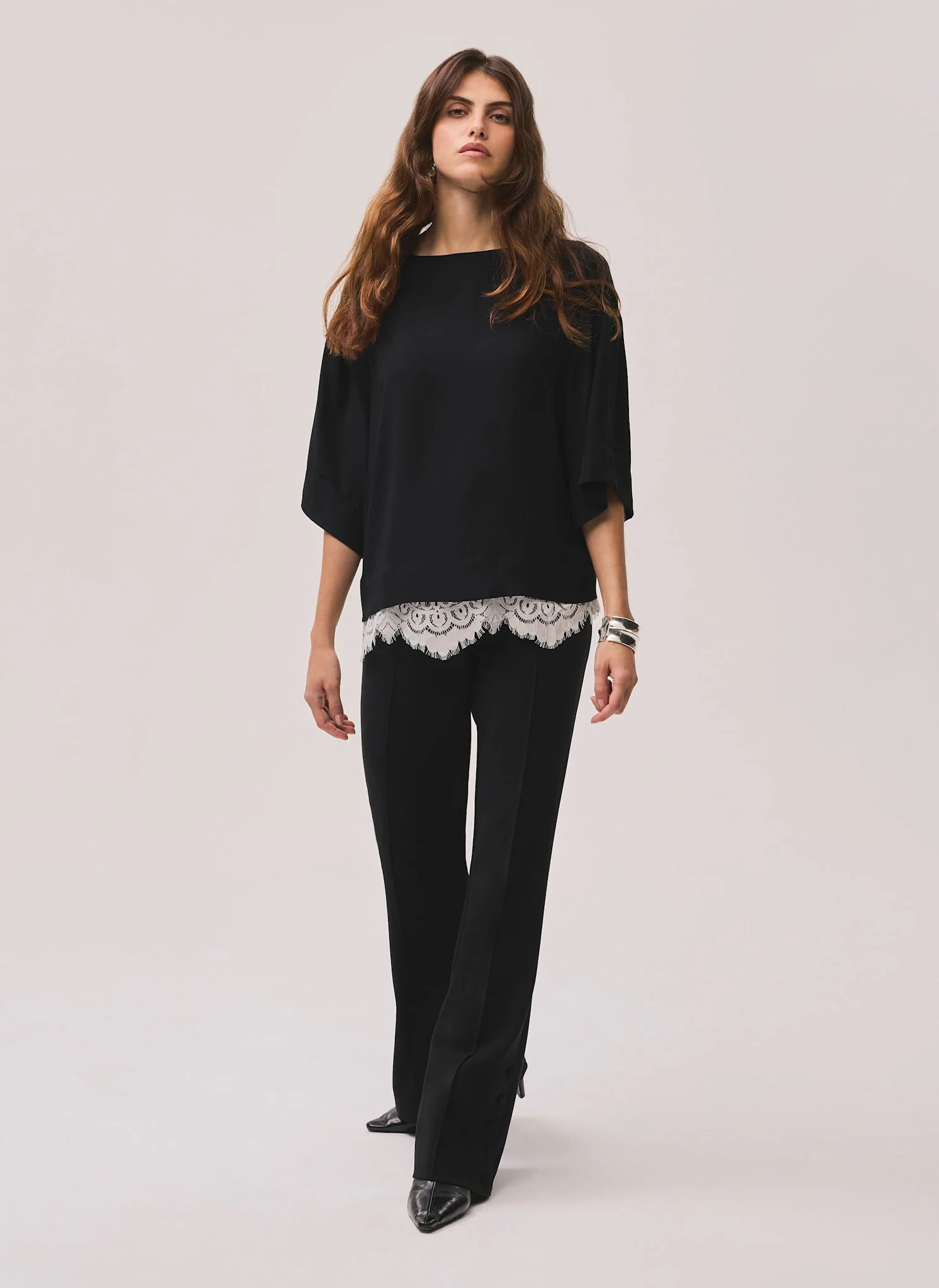 8702-black-satin-lace-trim-top-6.webp Black Satin Lace Trim Top