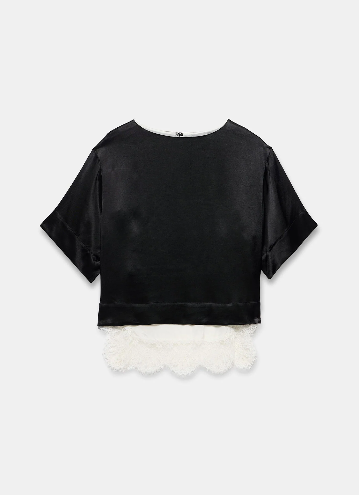 8702-black-satin-lace-trim-top-7.webp Black Satin Lace Trim Top