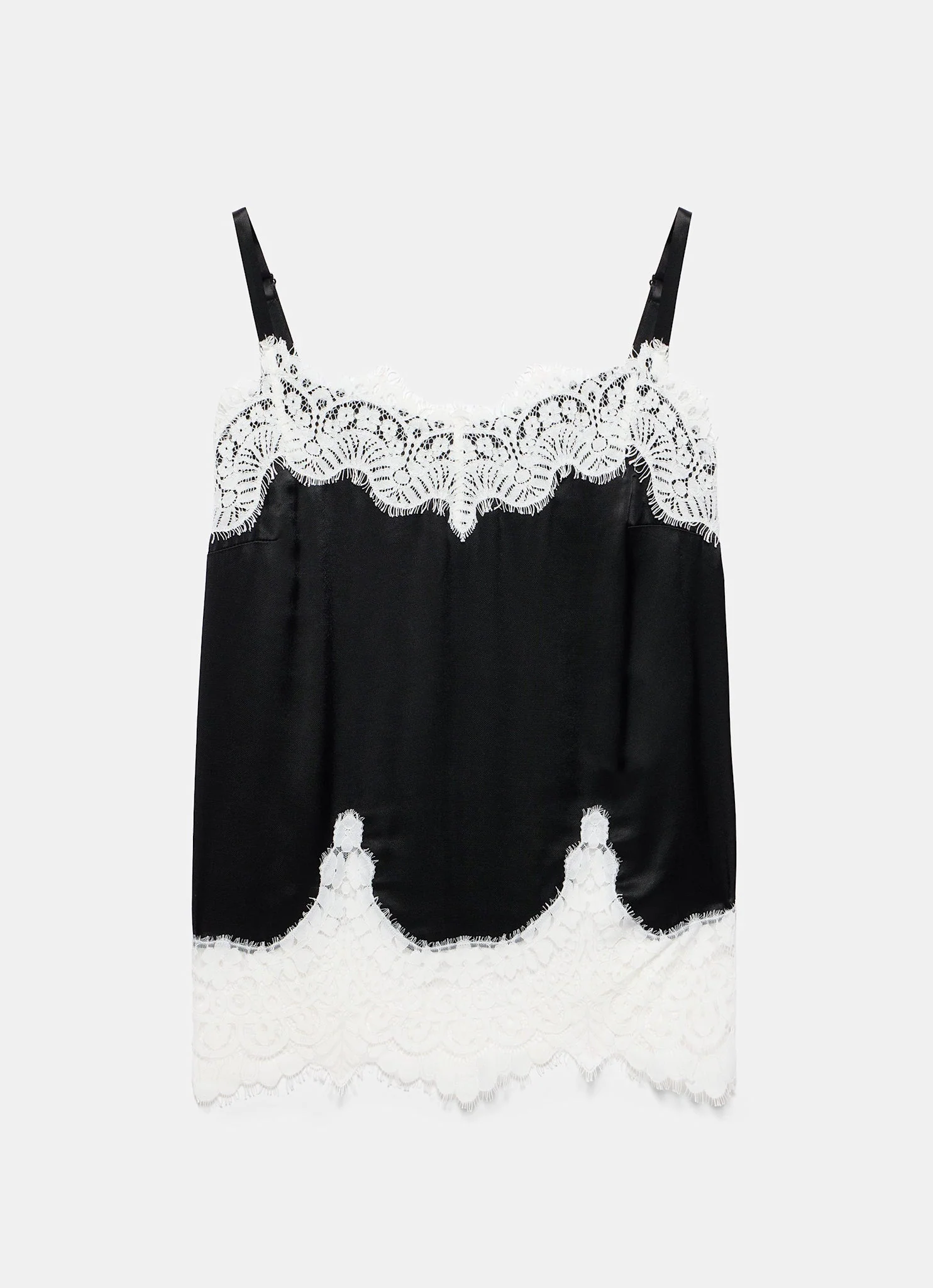 8708-black-satin-lace-camisole-top-7.webp Black Satin Lace Camisole Top