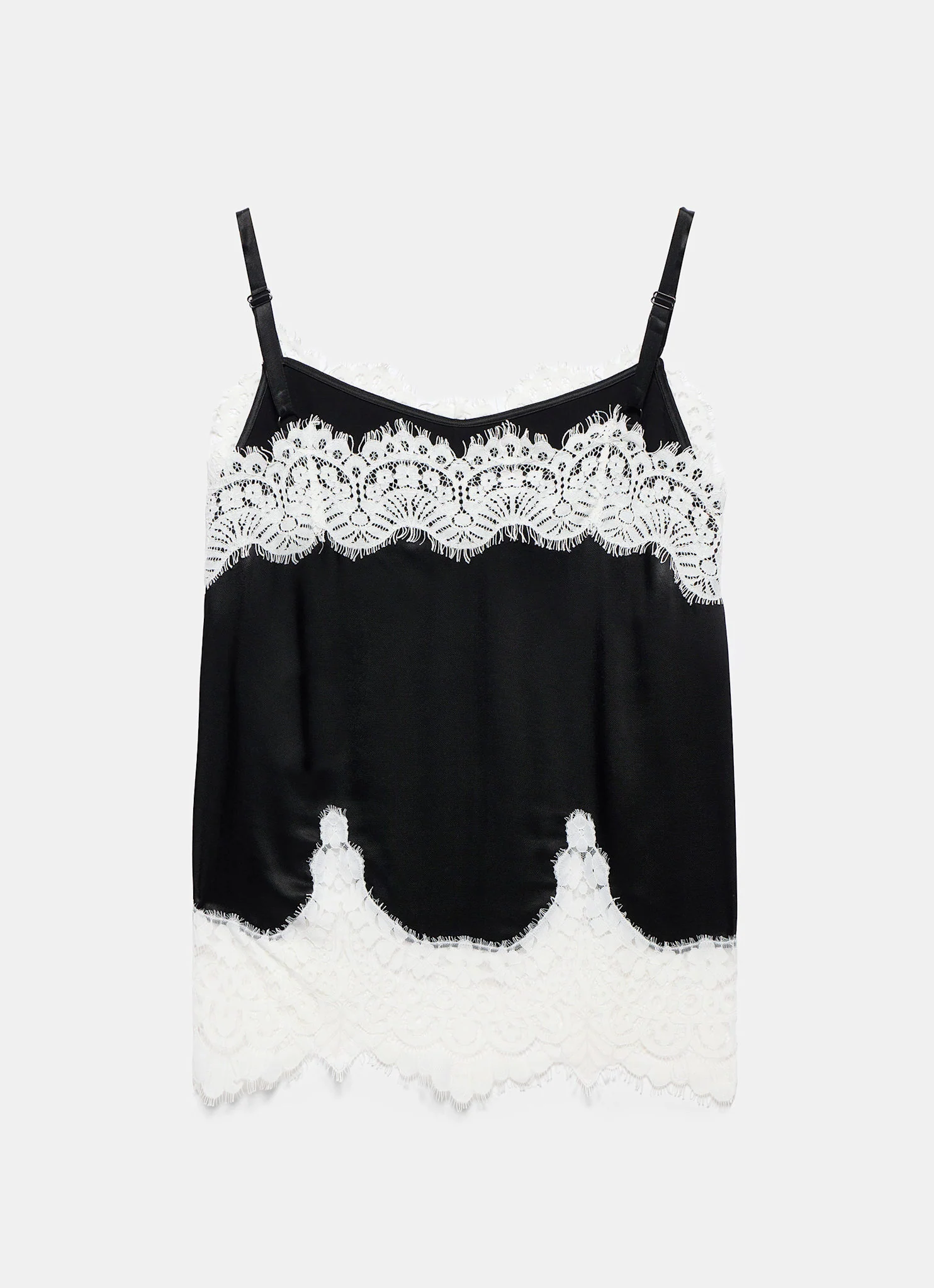 8708-black-satin-lace-camisole-top-8.webp Black Satin Lace Camisole Top