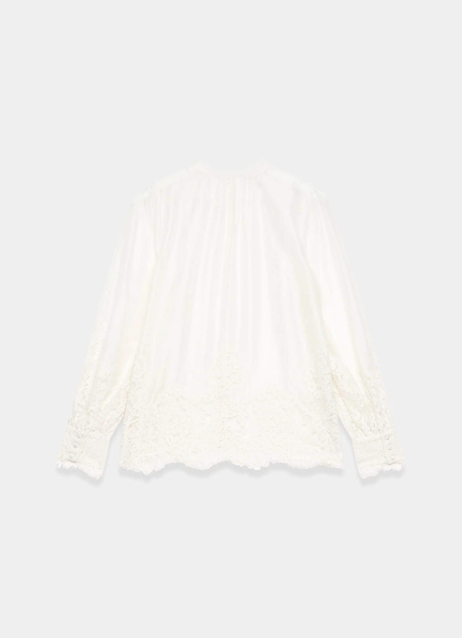 Cream Lace Detail Blouse