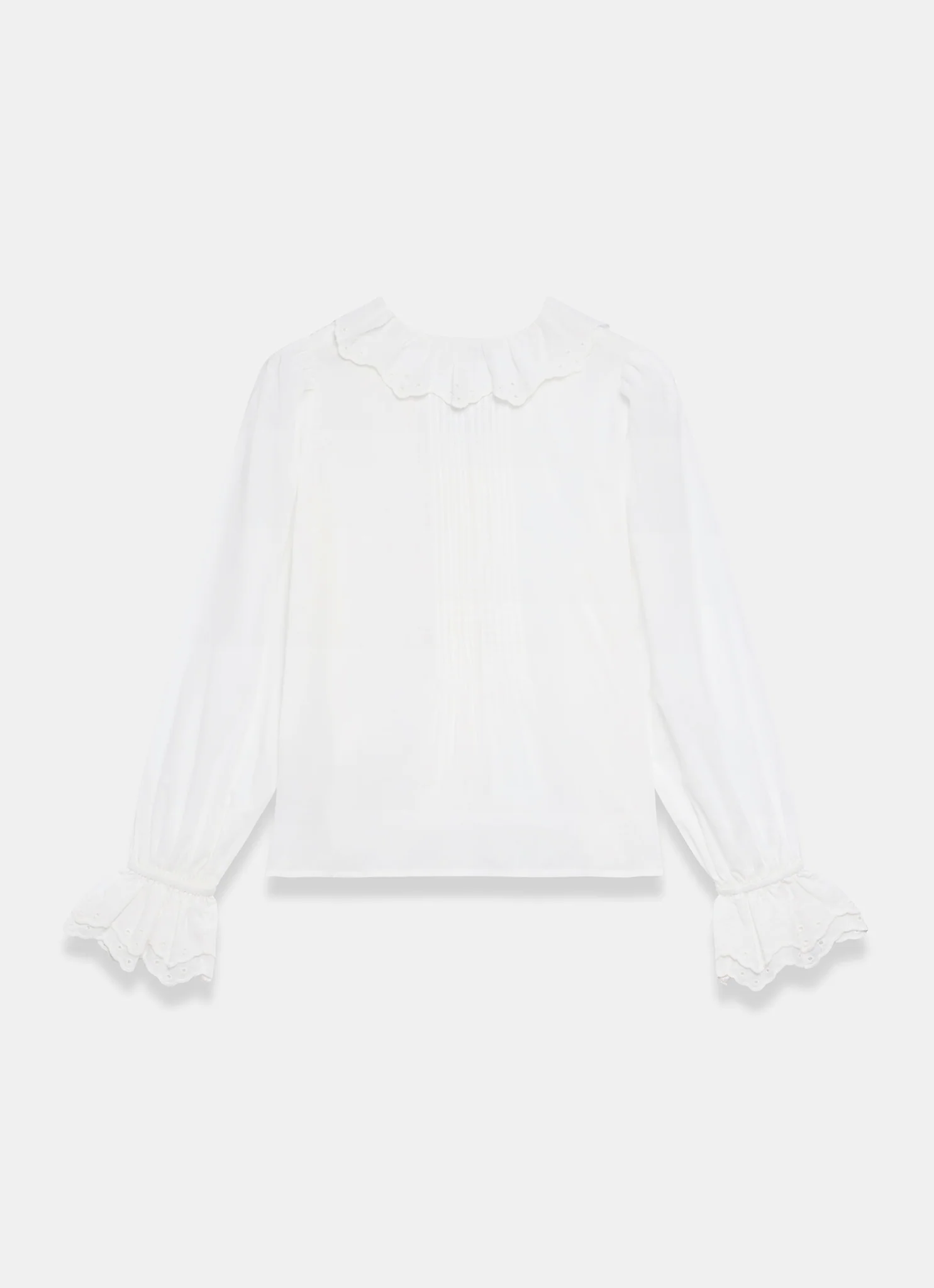 8734-white-cotton-ruffle-trim-blouse-7.webp White Cotton Ruffle Trim Blouse