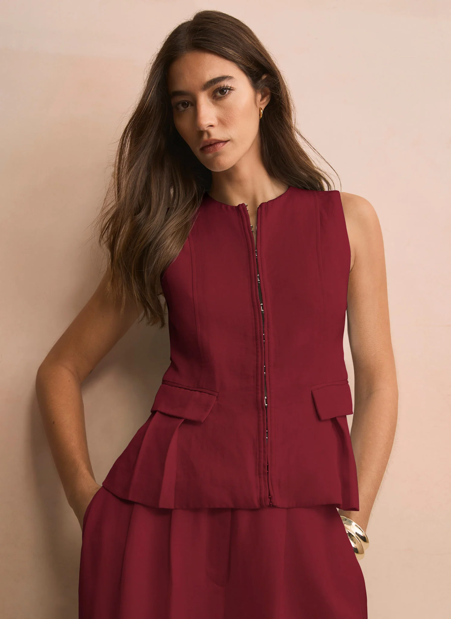 8746-burgundy-tailored-tie-back-waistcoat-3.webp Burgundy Tailored Tie Back Waistcoat