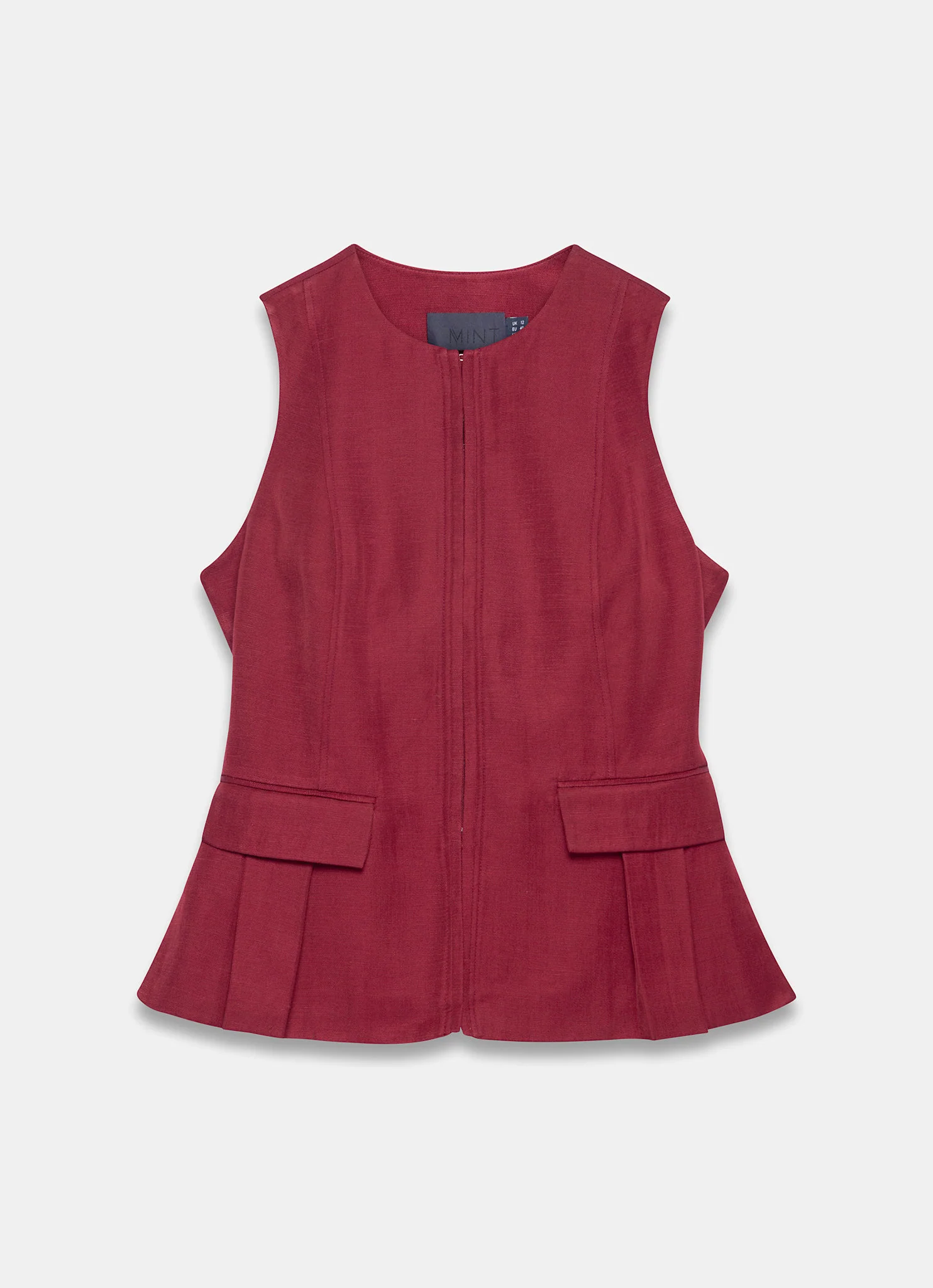 8746-burgundy-tailored-tie-back-waistcoat-7.webp Burgundy Tailored Tie Back Waistcoat