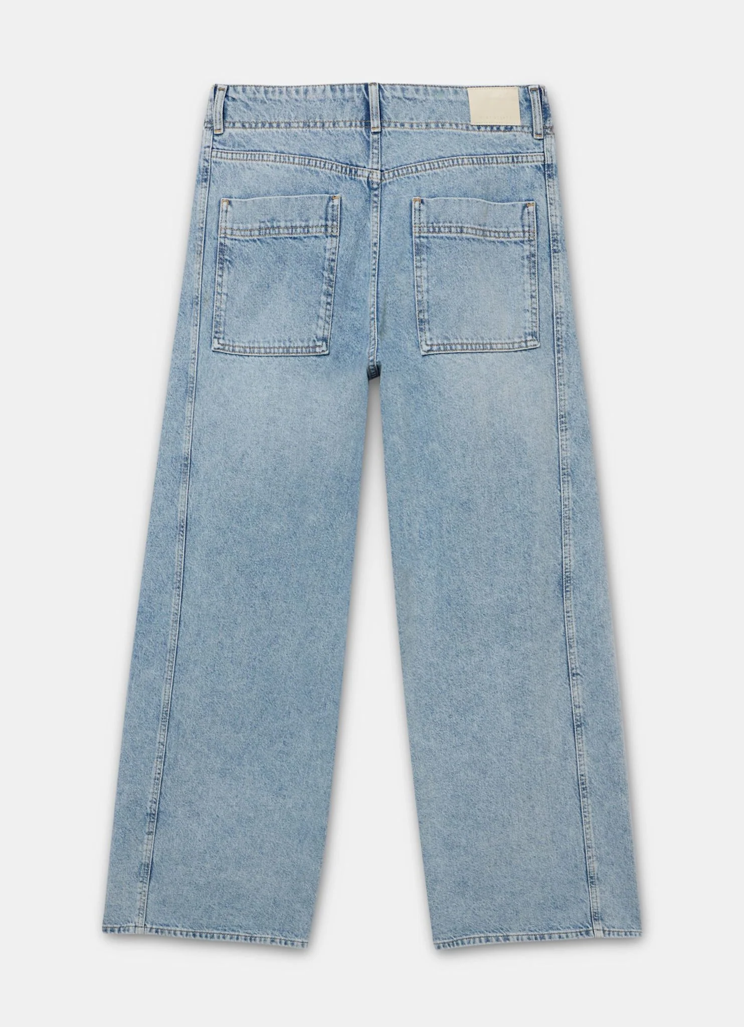 Mid Indigo Relaxed Wide Leg Jeans