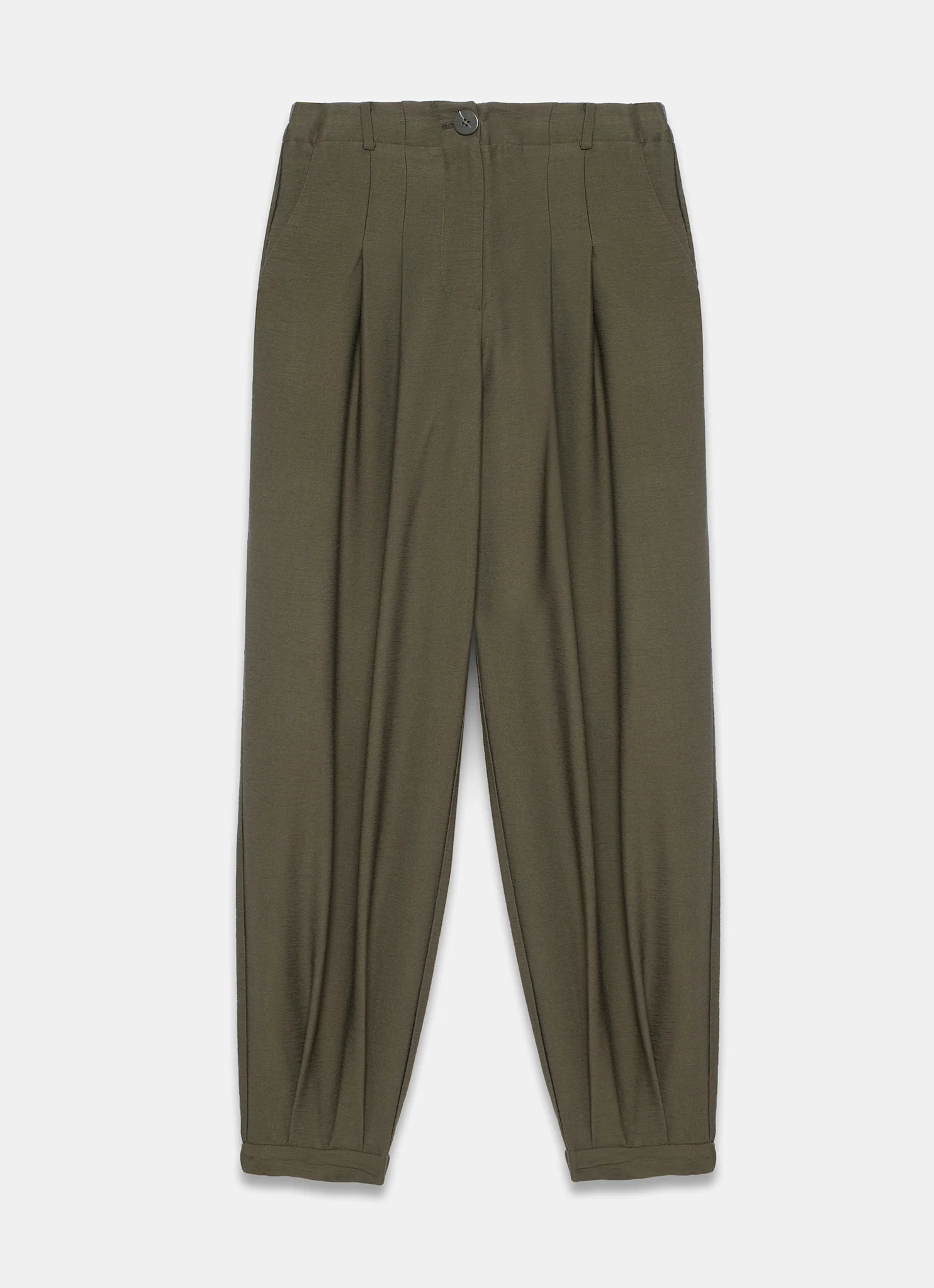 Khaki Soft Balloon Trousers