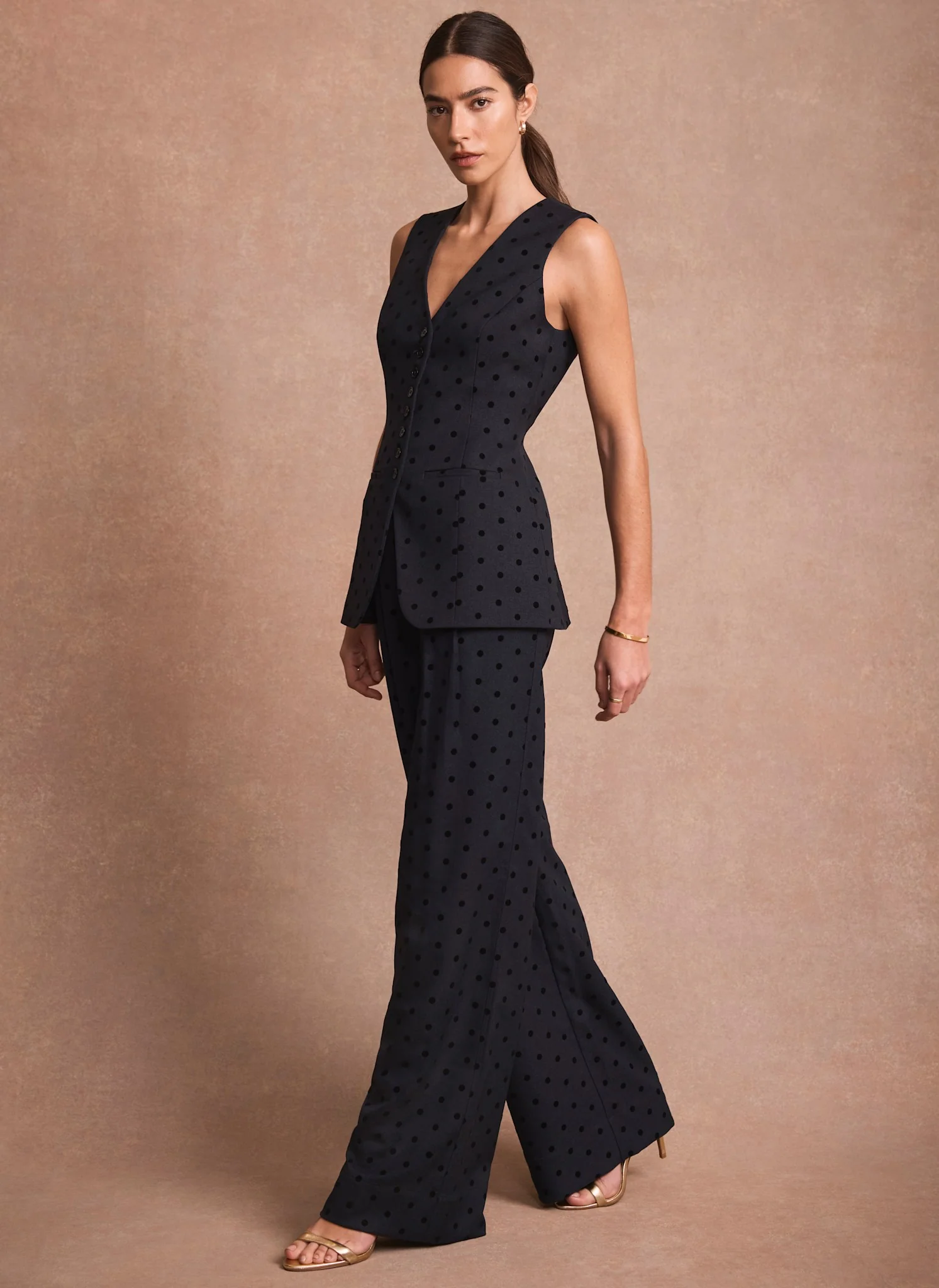 8944-navy-polka-dot-wide-leg-trousers-3.webp Navy Polka Dot Wide Leg Trousers