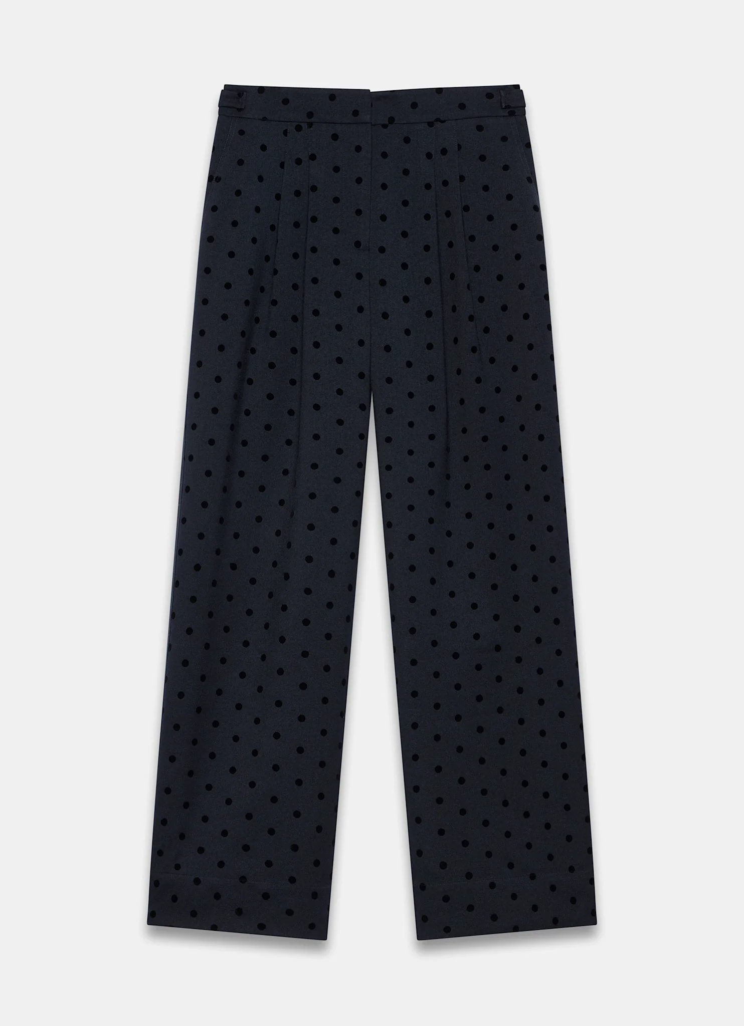 8944-navy-polka-dot-wide-leg-trousers-6.webp Navy Polka Dot Wide Leg Trousers