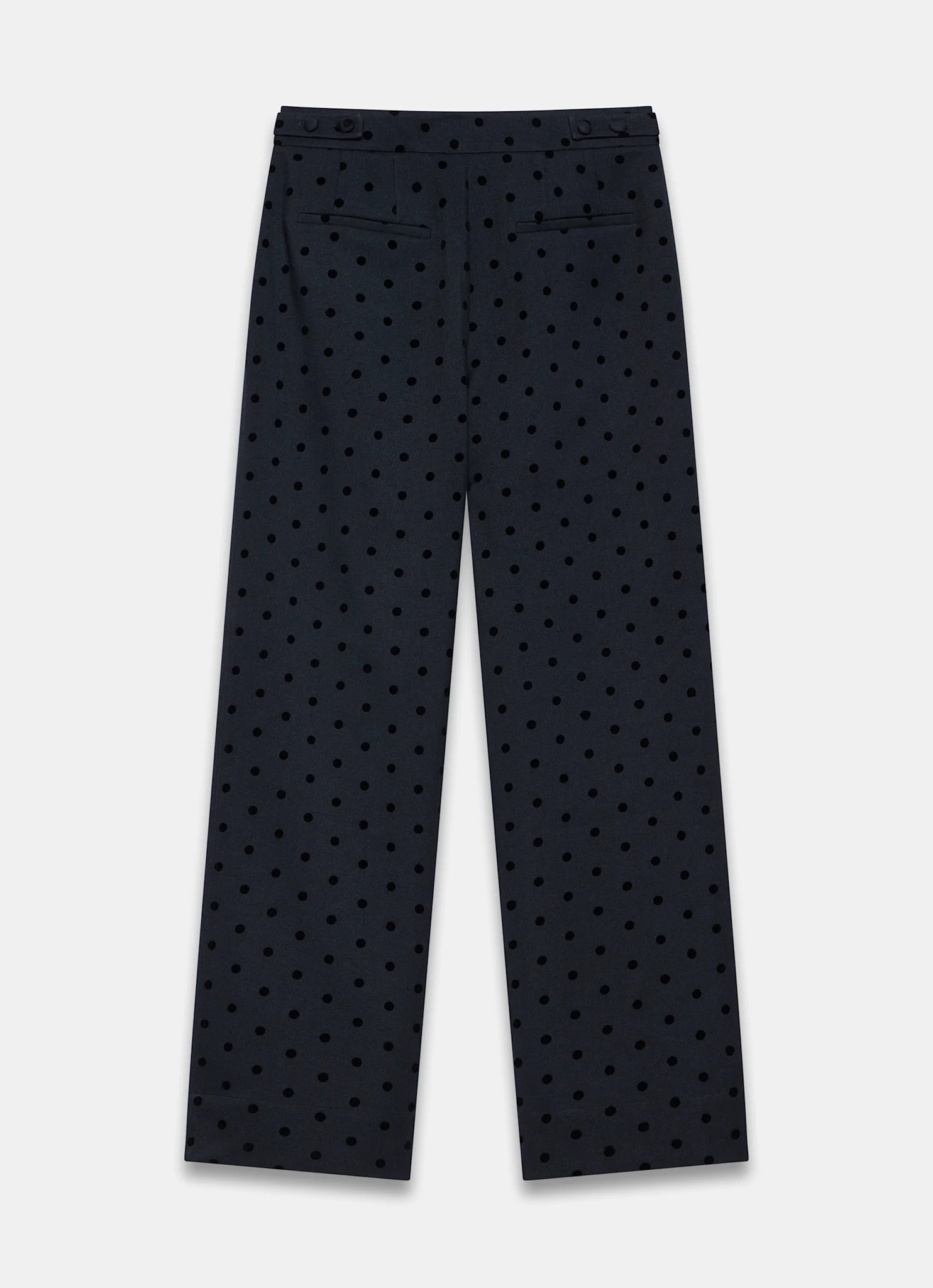 8944-navy-polka-dot-wide-leg-trousers-7.webp Navy Polka Dot Wide Leg Trousers