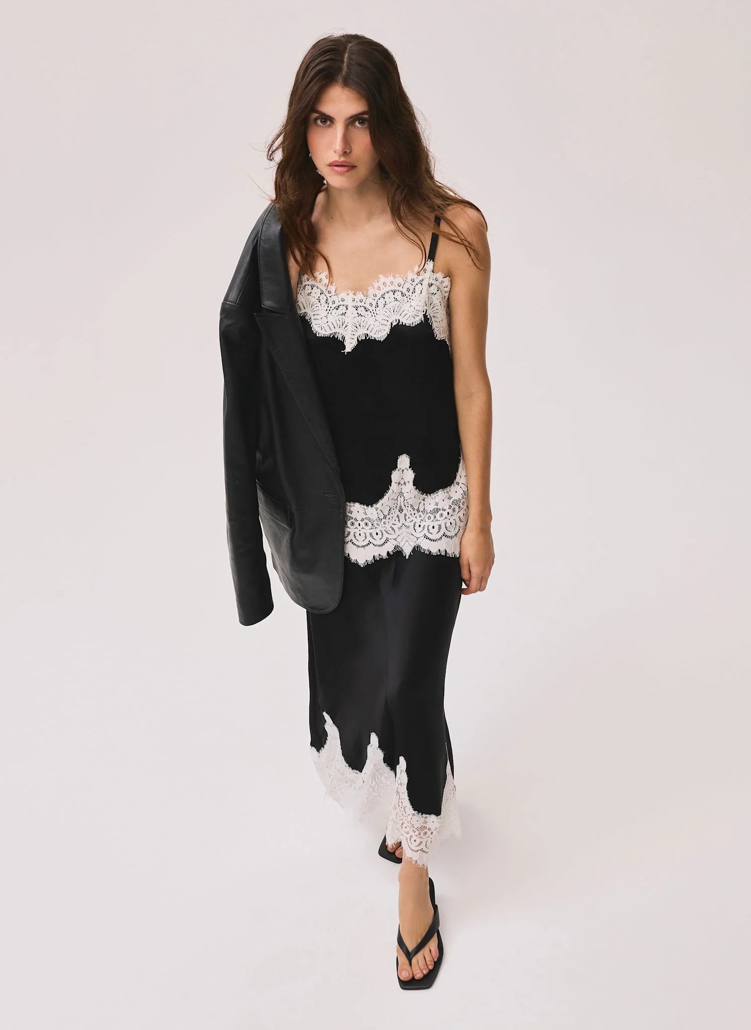 9010-black-satin-lace-midi-skirt-2.webp Black Satin Lace Midi Skirt