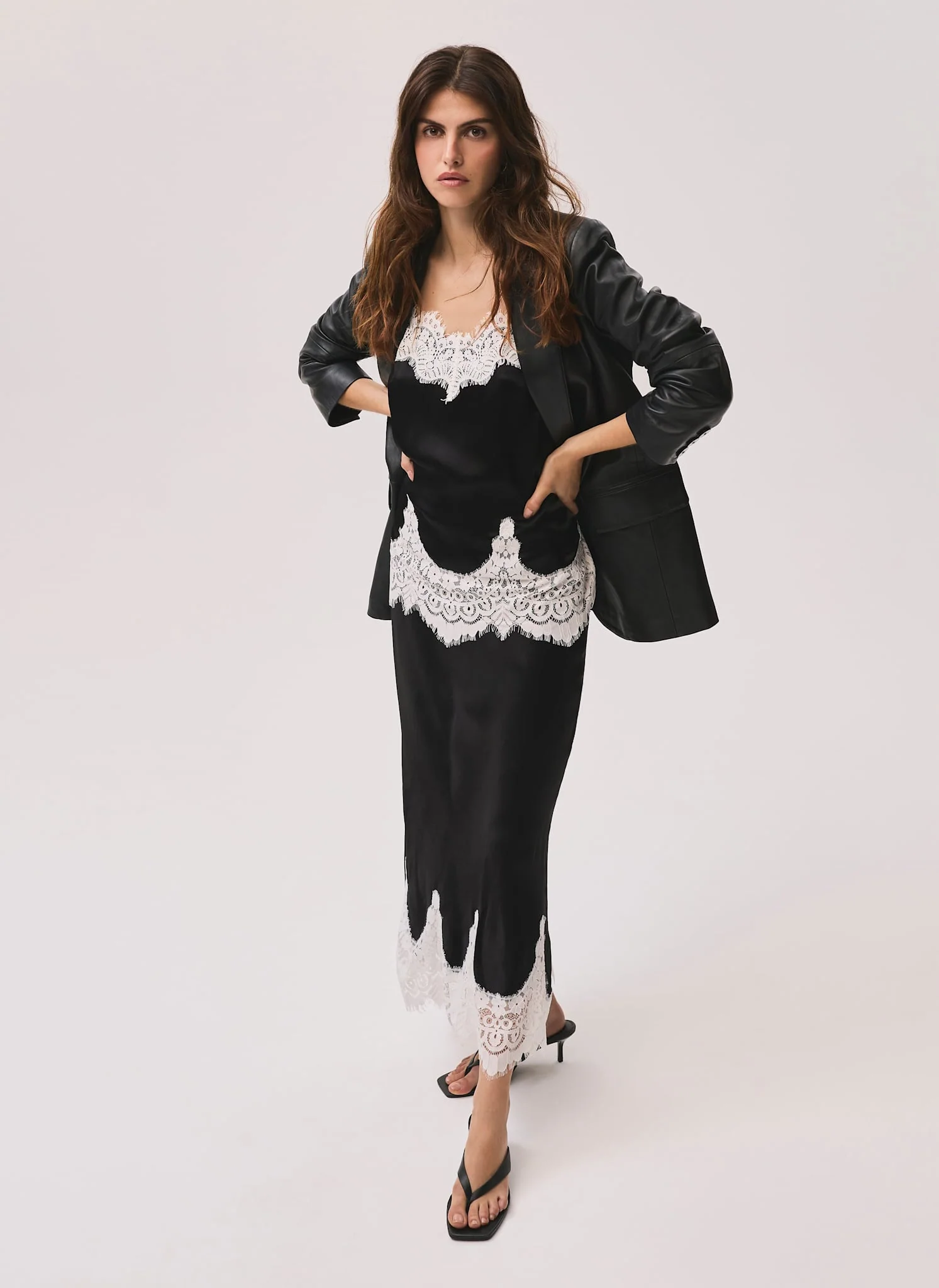 9010-black-satin-lace-midi-skirt-4.webp Black Satin Lace Midi Skirt