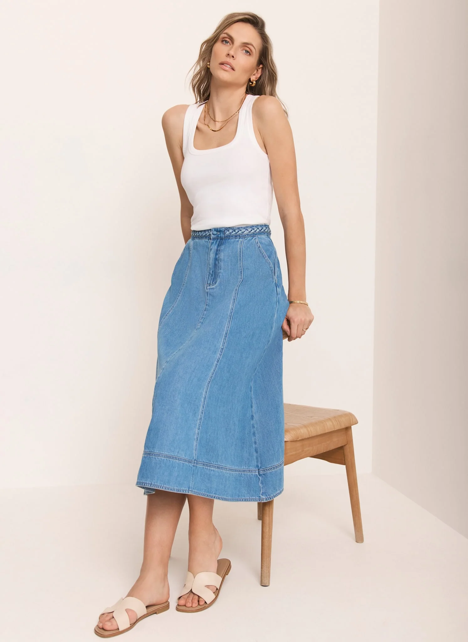 9016-mid-indigo-plait-detail-denim-midi-skirt-1.webp Mid Indigo Plait Detail Denim Midi Skirt