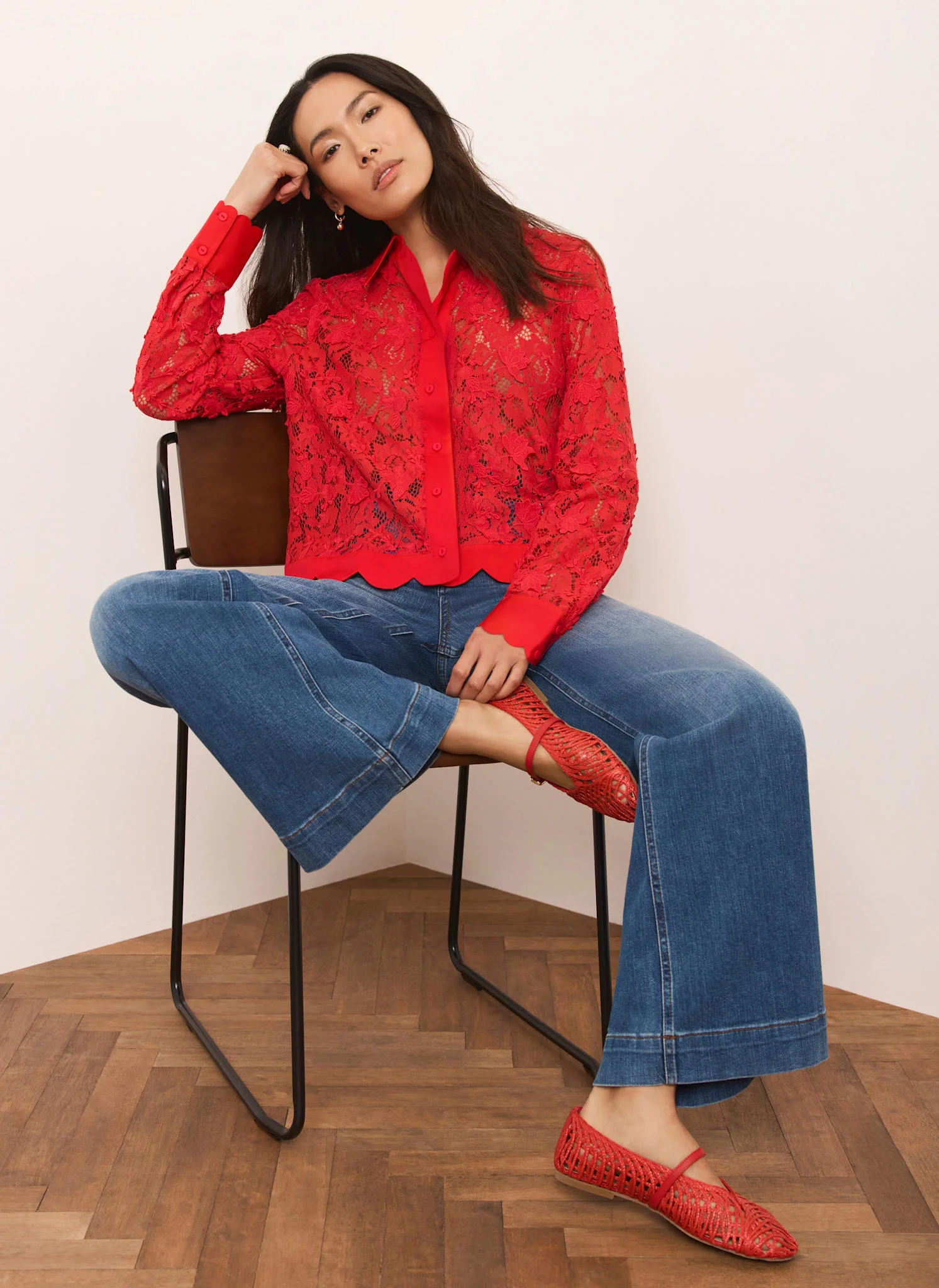 9024-red-lace-cropped-shirt-1.webp Red Lace Cropped Shirt