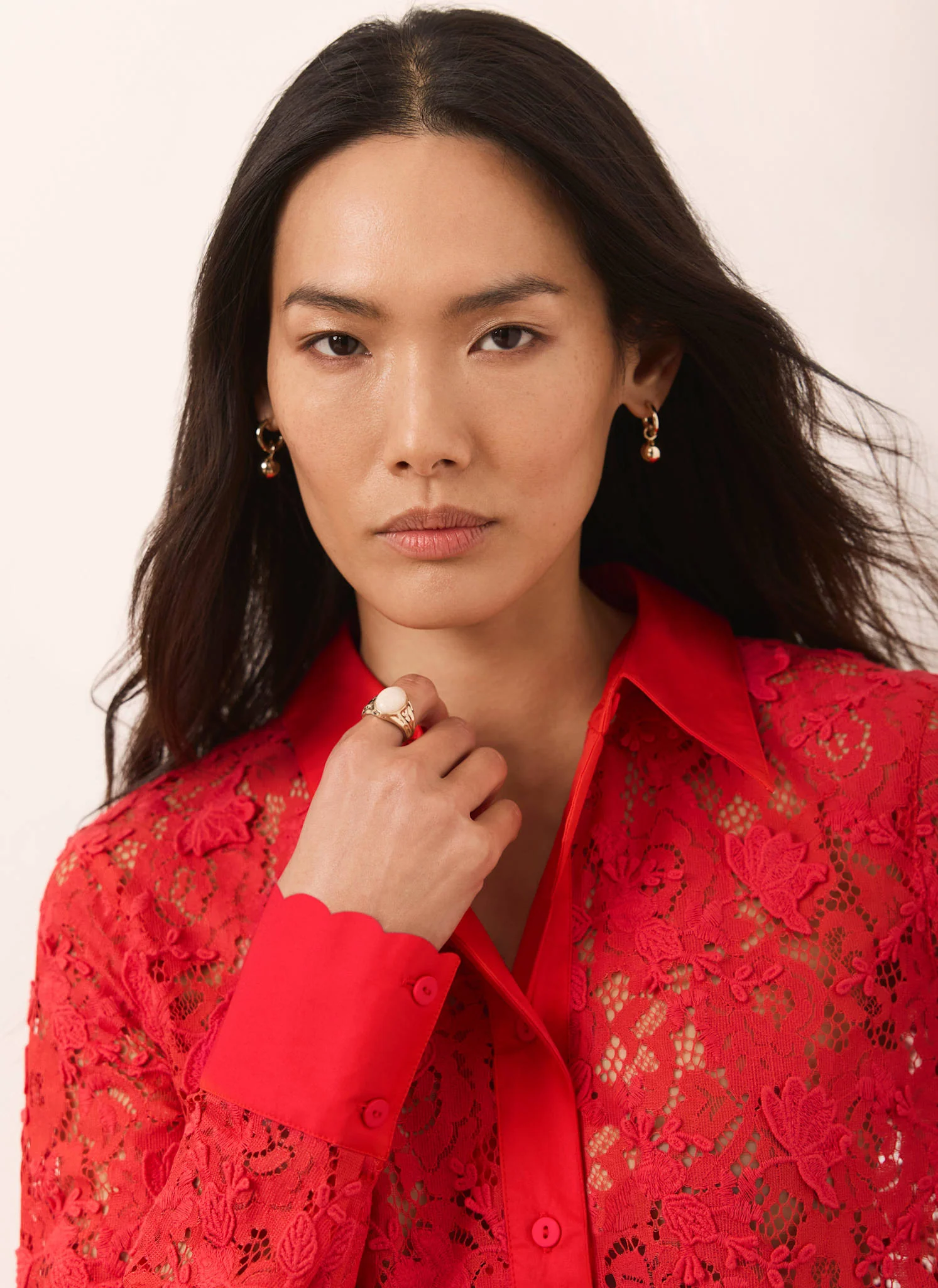 9024-red-lace-cropped-shirt-5.webp Red Lace Cropped Shirt