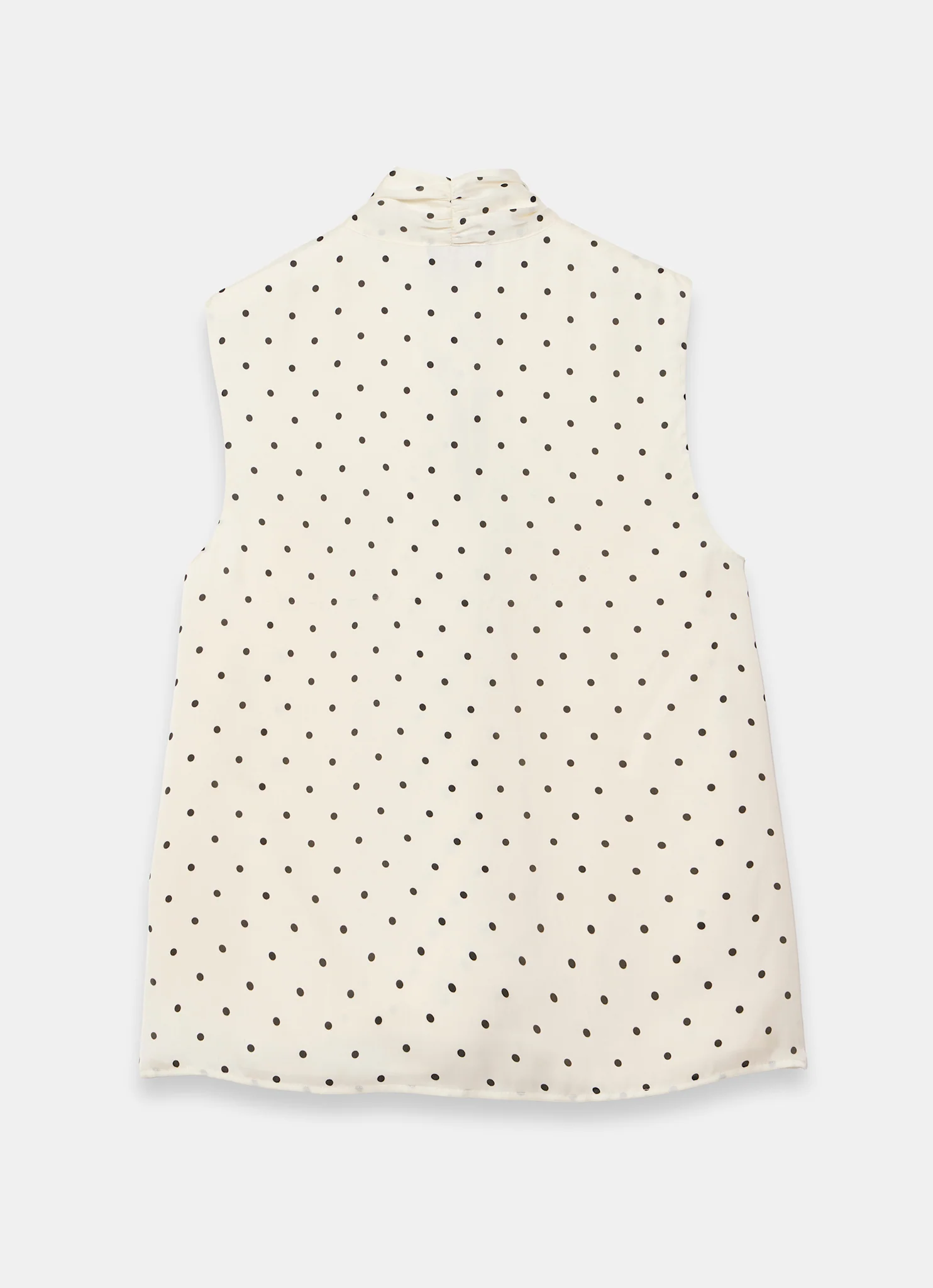 9100-cream-polka-dot-tie-neck-top-8.webp Cream Polka Dot Tie Neck Top