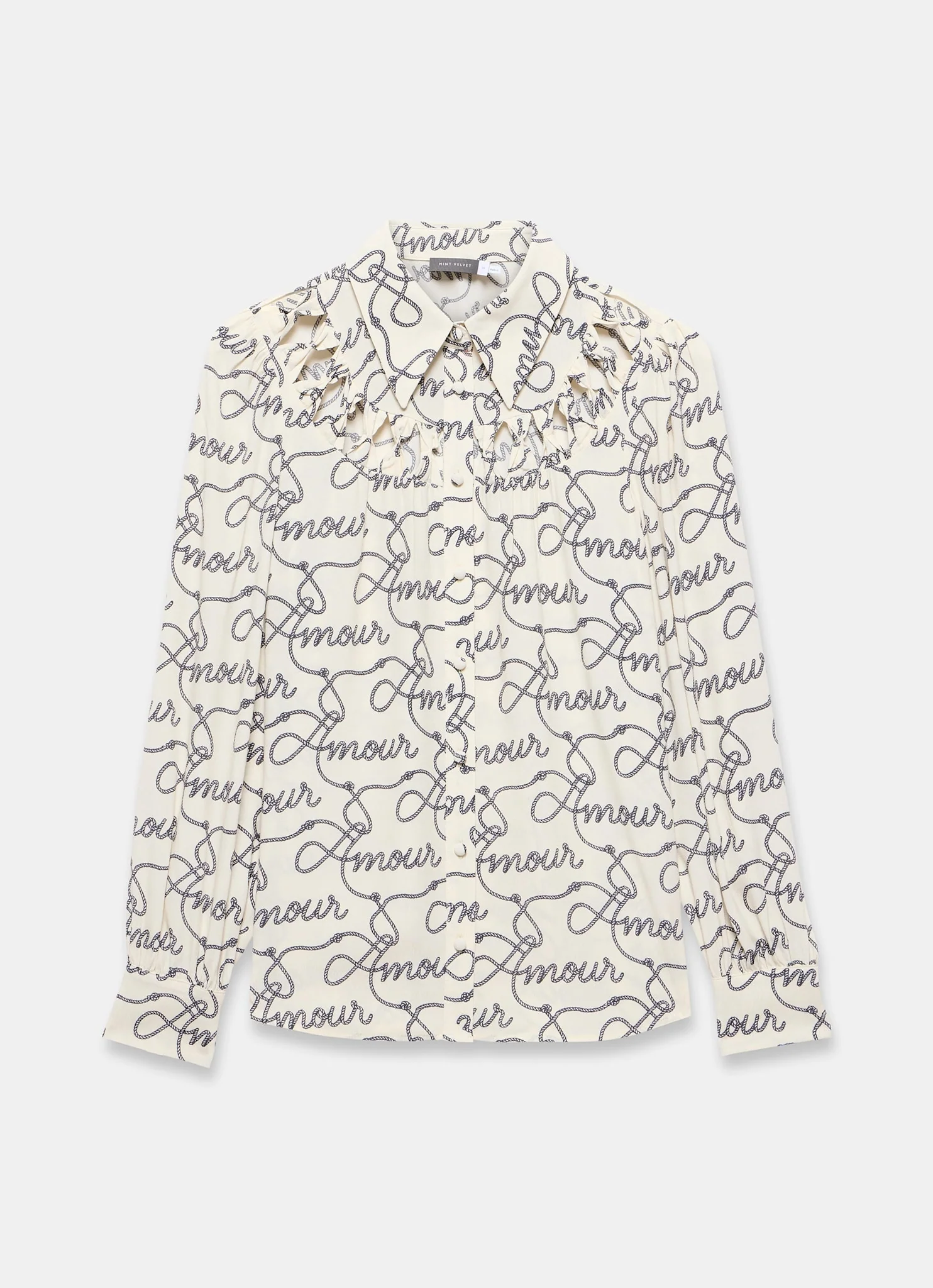 9162-cream-amour-print-bow-shirt-7.webp Cream Amour Print Bow Shirt