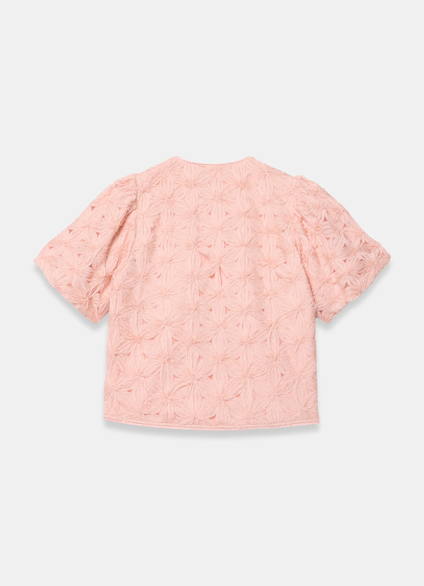 9304-pink-textured-puff-sleeve-blouse-8.webp Pink Textured Puff Sleeve Blouse