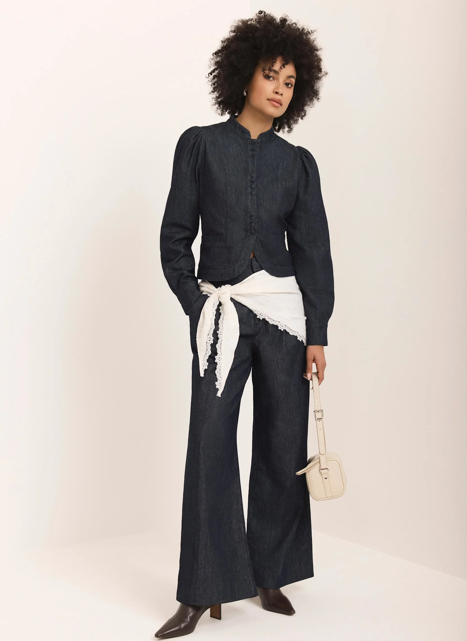 9362-dark-indigo-pleated-tailored-wide-leg-jeans-3.webp Dark Indigo Pleated Tailored Wide Leg Jeans