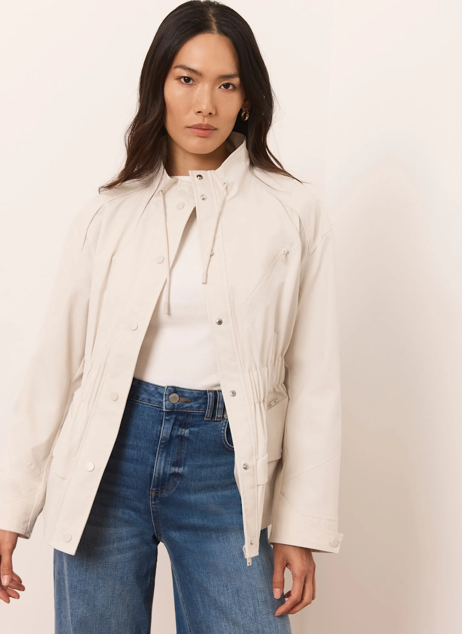 Neutral Drawstring Jacket