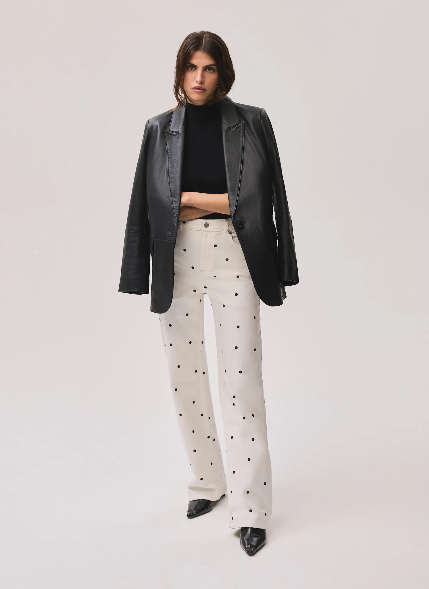 9452-cream-polka-dot-wide-jeans-1.webp Cream Polka Dot Wide Jeans