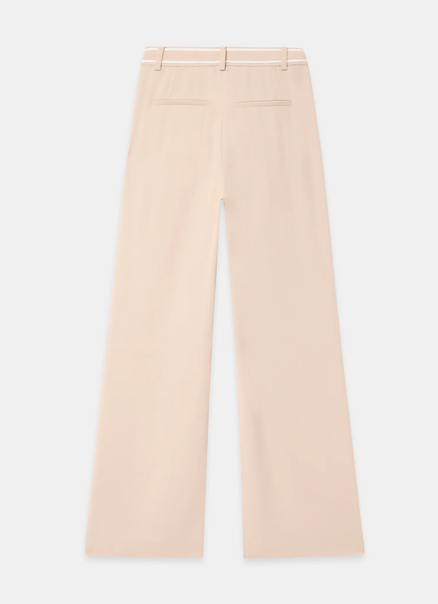 Neutral Waist Detail Wide Trousers