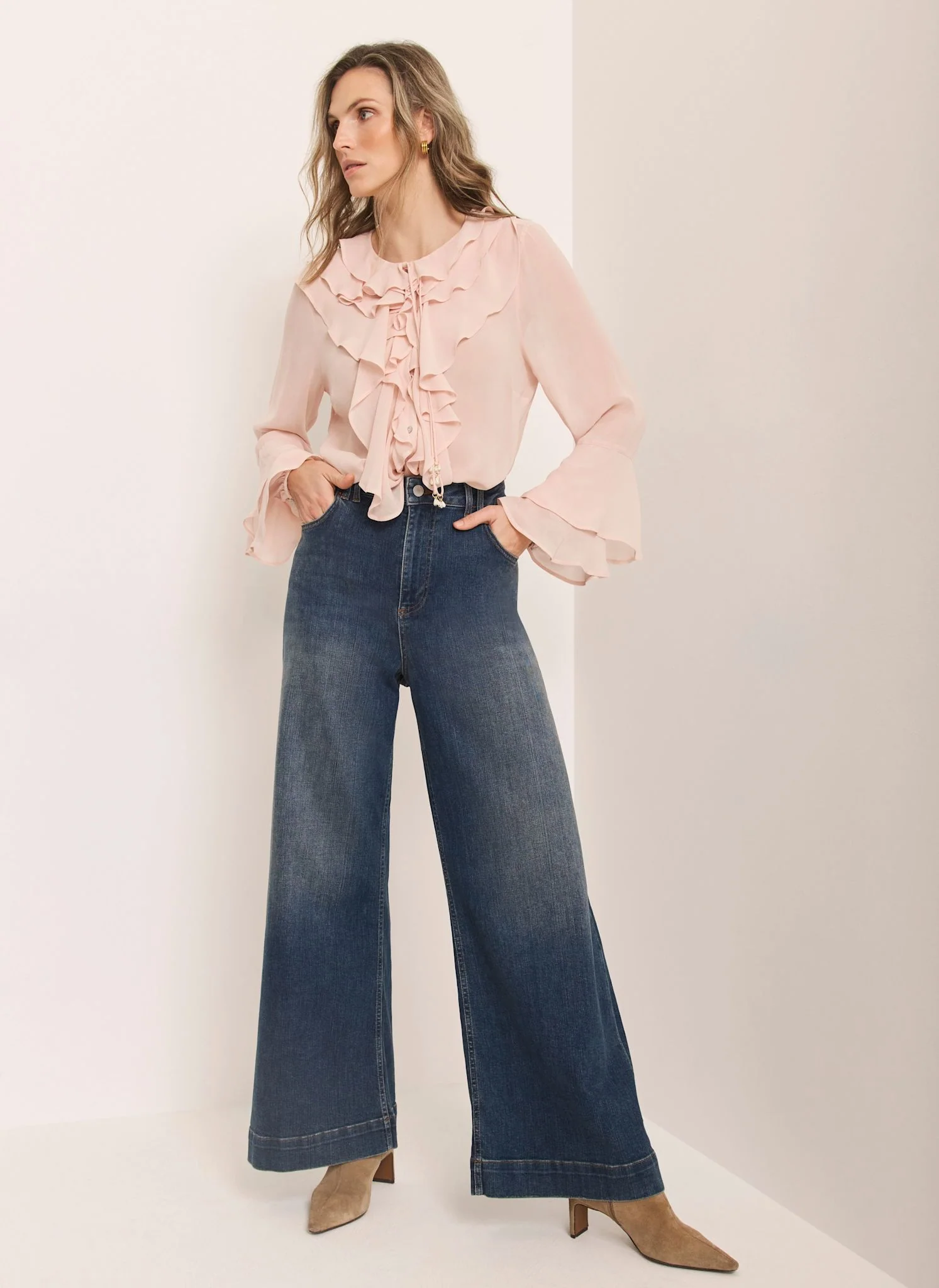 9602-pink-ruffle-detail-blouse-1.webp Pink Ruffle Detail Blouse