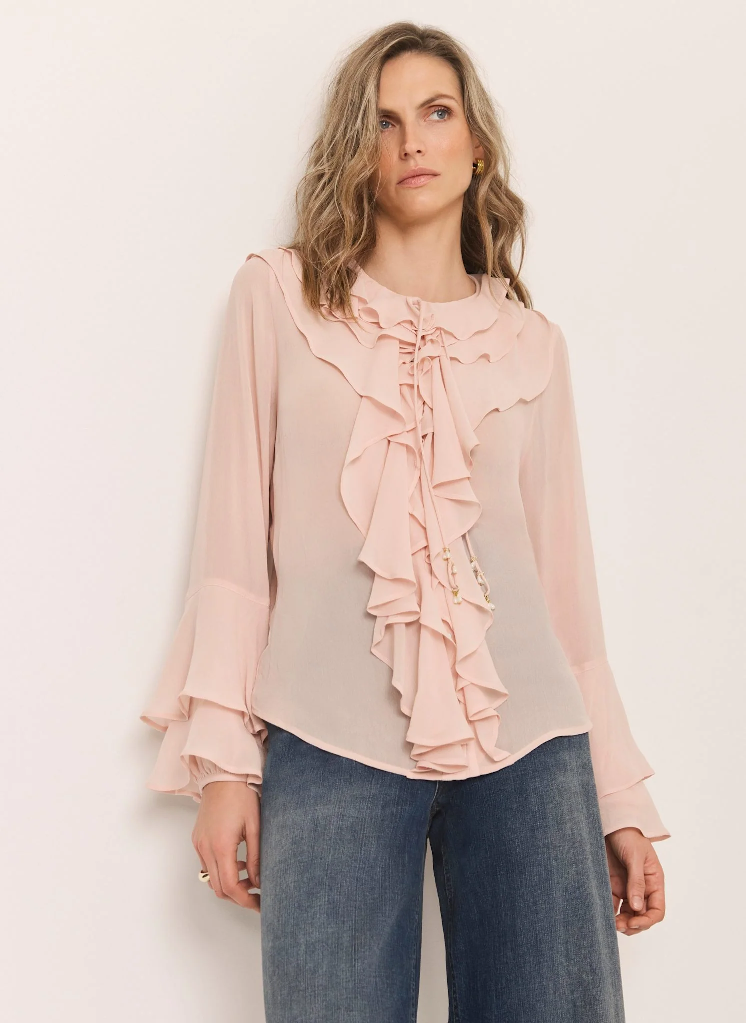 9602-pink-ruffle-detail-blouse-5.webp Pink Ruffle Detail Blouse