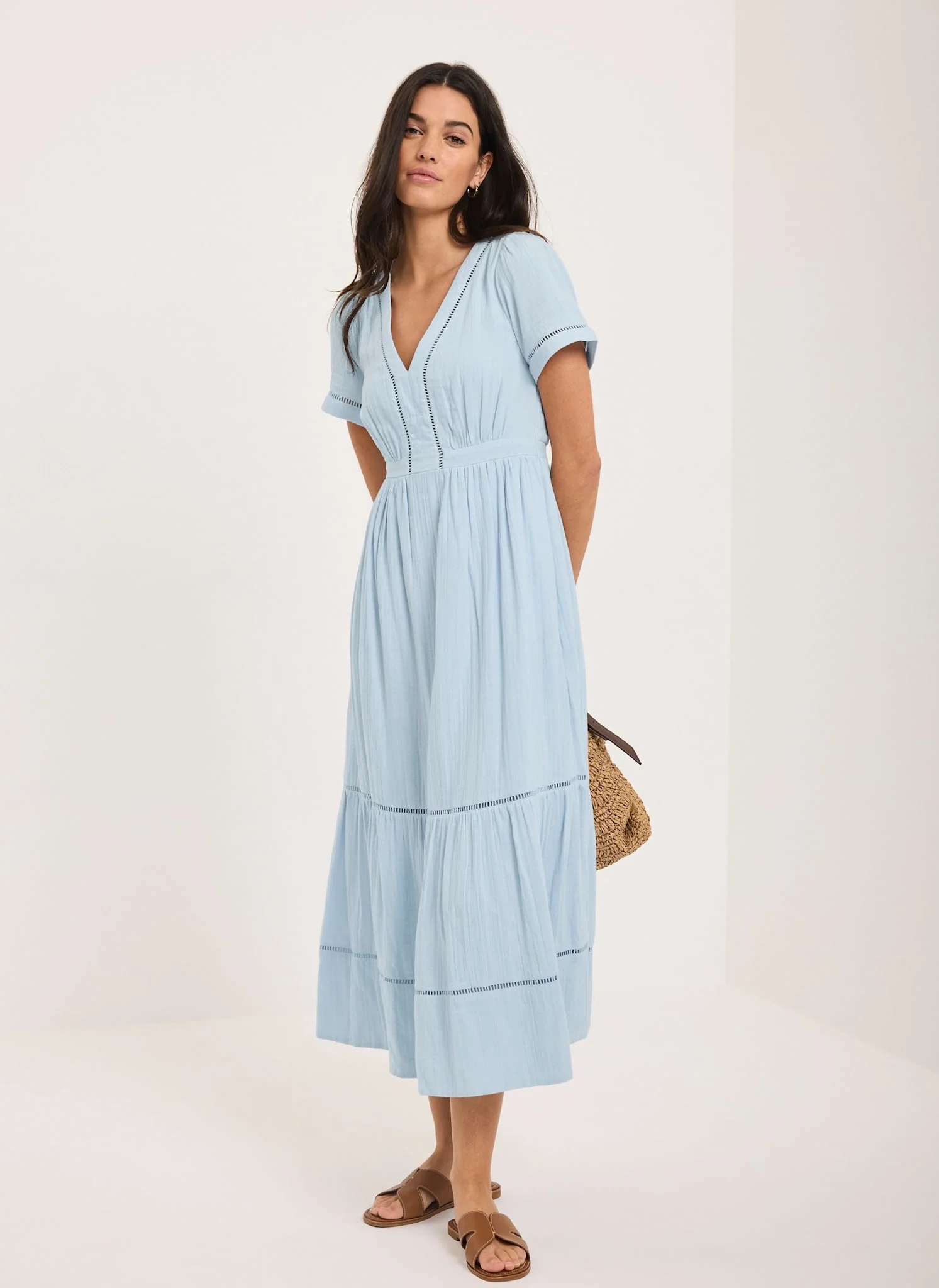 9608-blue-cotton-cheesecloth-midi-dress-1.webp Blue Cotton Cheesecloth Midi Dress